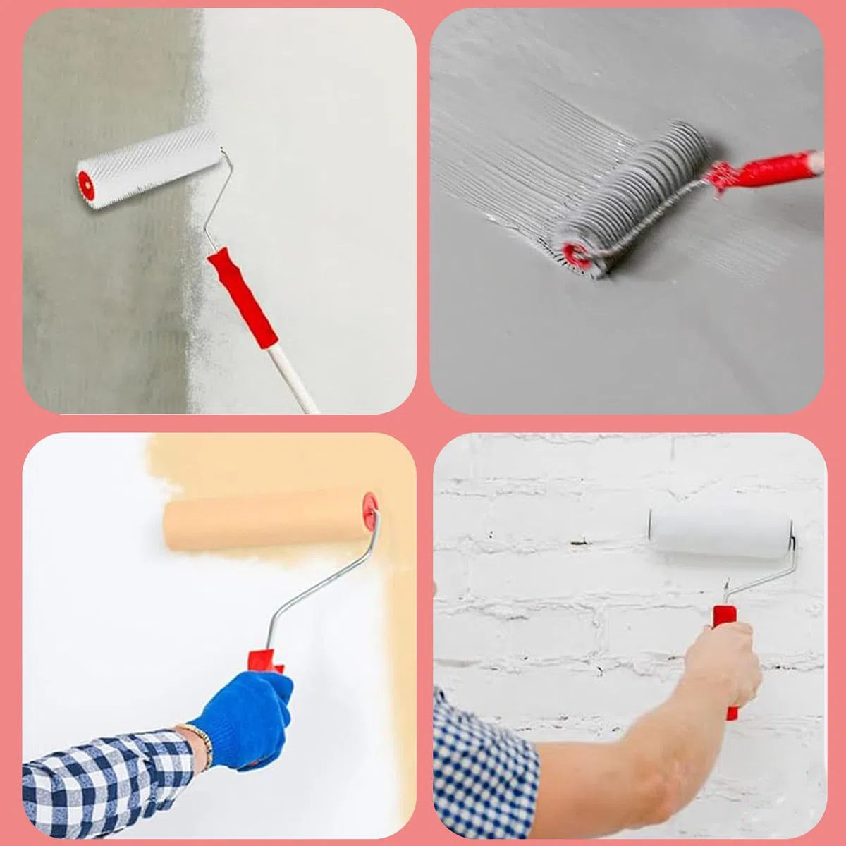 23cm Autolivellante per Pavimenti, Lunghezza Delle Punte 14 mm, Rullo di Sfiato, Per la Degassificazione di Rivestimenti per Pavimenti e la Lisciatura di Superfici