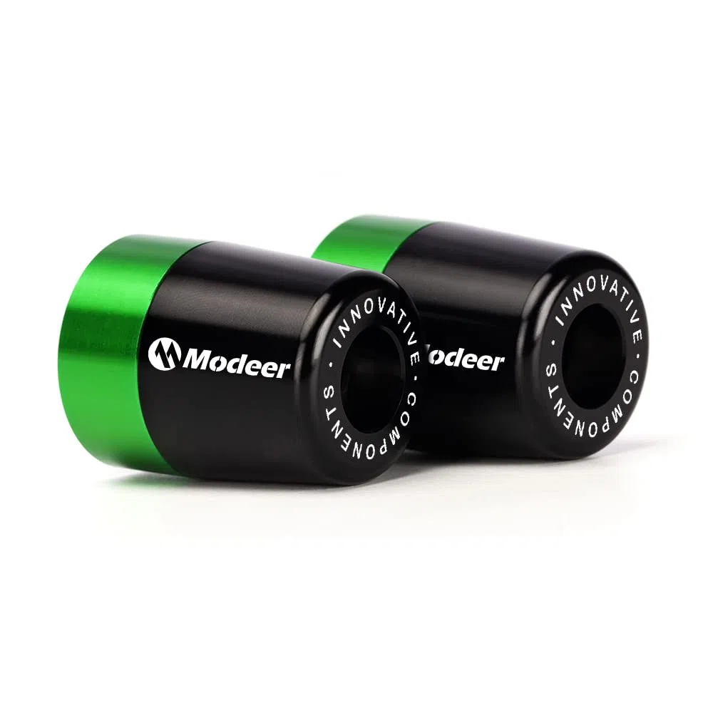 Modeer Manubrio estremità per Kawasaki Ninja 250 300 400 650 1000 400R 250R 250SX 1000SX H2R ZX14R ZX10R ZX6R Z250 300 400 Z650 750 800 900 1000 Vulcan S 650 900 Accessori Moto (Verde)