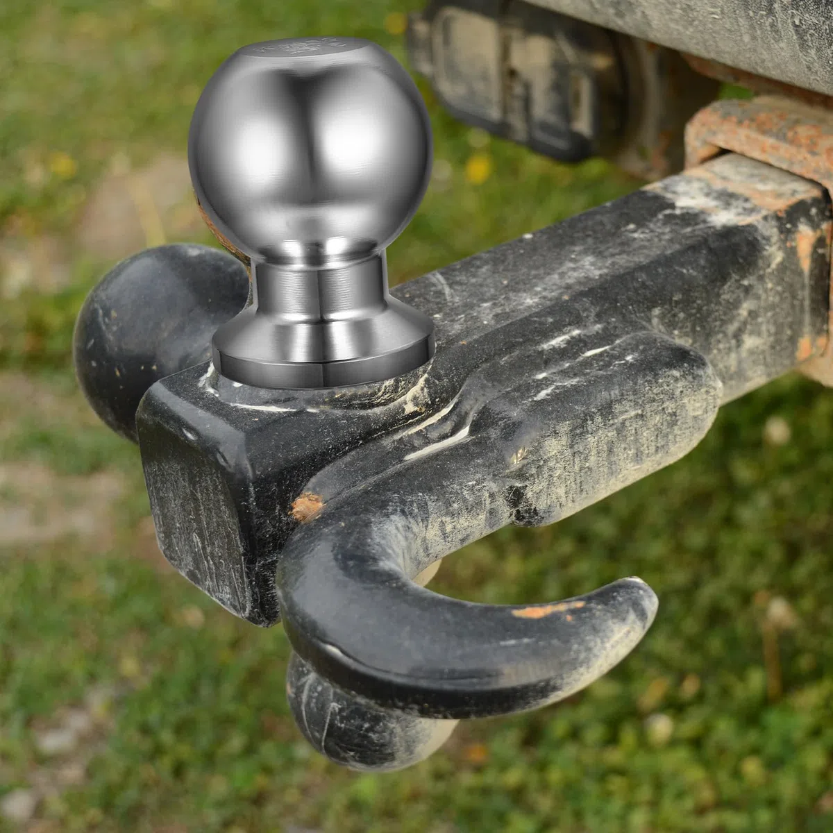 50mm Sfera di Attacco per Rimorchio, 3,5T Sfera di Traino Bulloni con Testa Sferica per Barra di Trainos, Gancio Traino per Trattore Sicura, Gancio di Trainos per Auto Camion Rimorchi Trattori