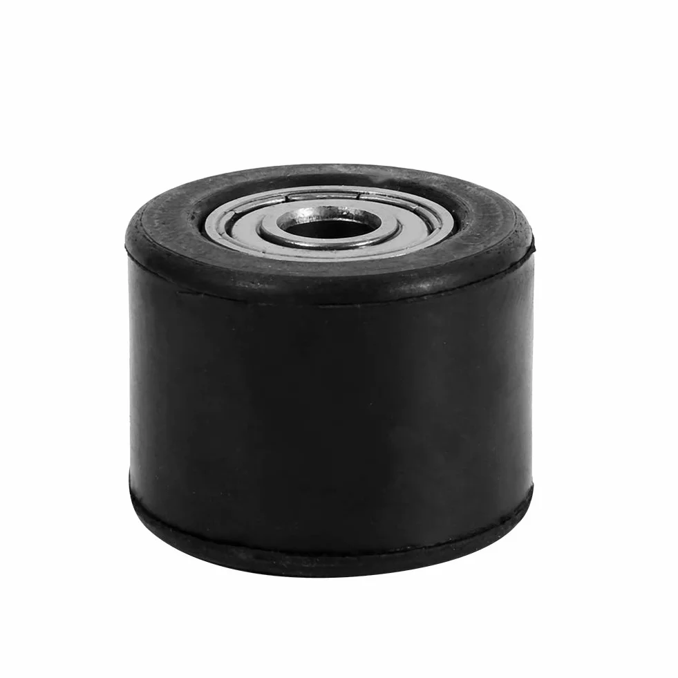 VOBOR Rullo Catena, Guida della Puleggia Tenditore a Rullo Catena in Gomma da 8MM per Moto Dirt Bike Enduro, Nero
