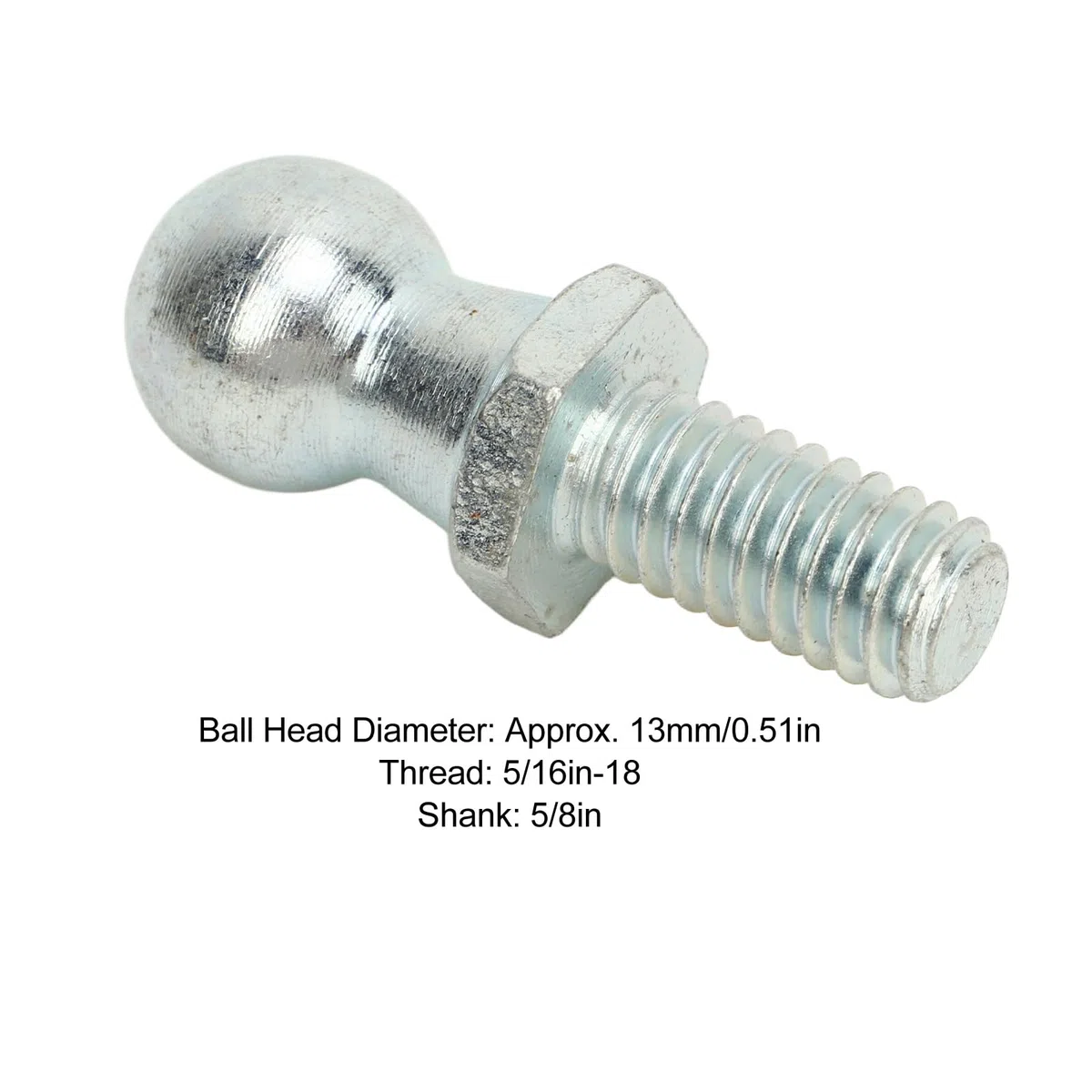 Perni a Sfera di Supporto Per Sollevamento a Gas, Perni a Sfera da 4 Pezzi da 13 Mm con Hardware 5/16 Pollici 18 Fili Lunga Durata Per Montante di Sollevamento a Gas