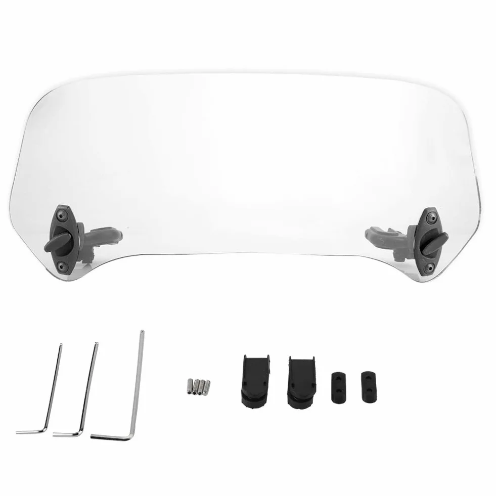 Parabrezza Moto Regolabile Spoiler Deflettore Trasparente Accessorio Universale per Moto con Regolazione Precisa e Protezione dal