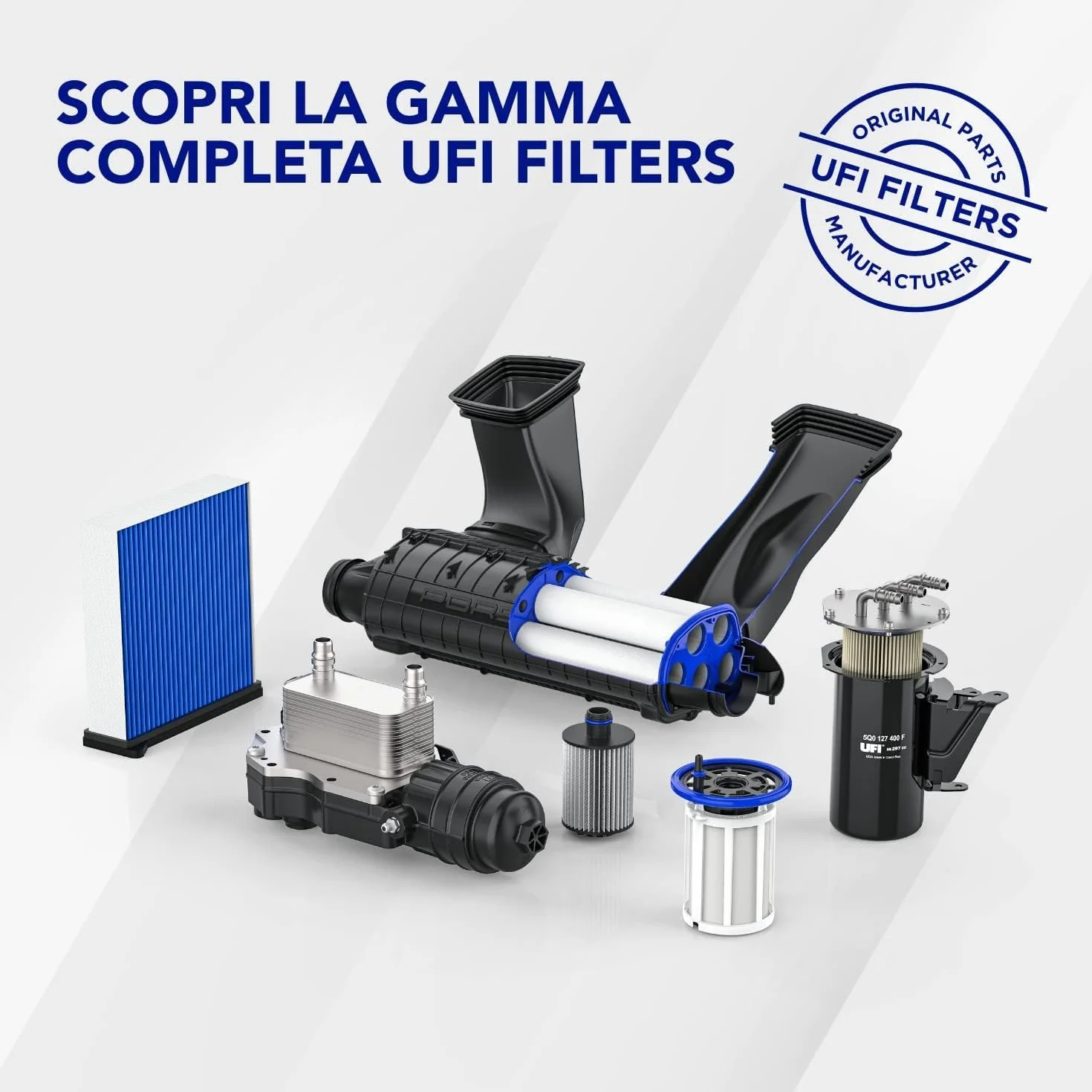 UFI Filters, Filtro Gasolio 24.027.00, Filtro Carburante per Ricambio, Adatto ad Auto, Applicabile su Diversi Modelli Citroen, Fiat, Ford, Mazda, Mini, Peugeot, Suzuki e Volvo