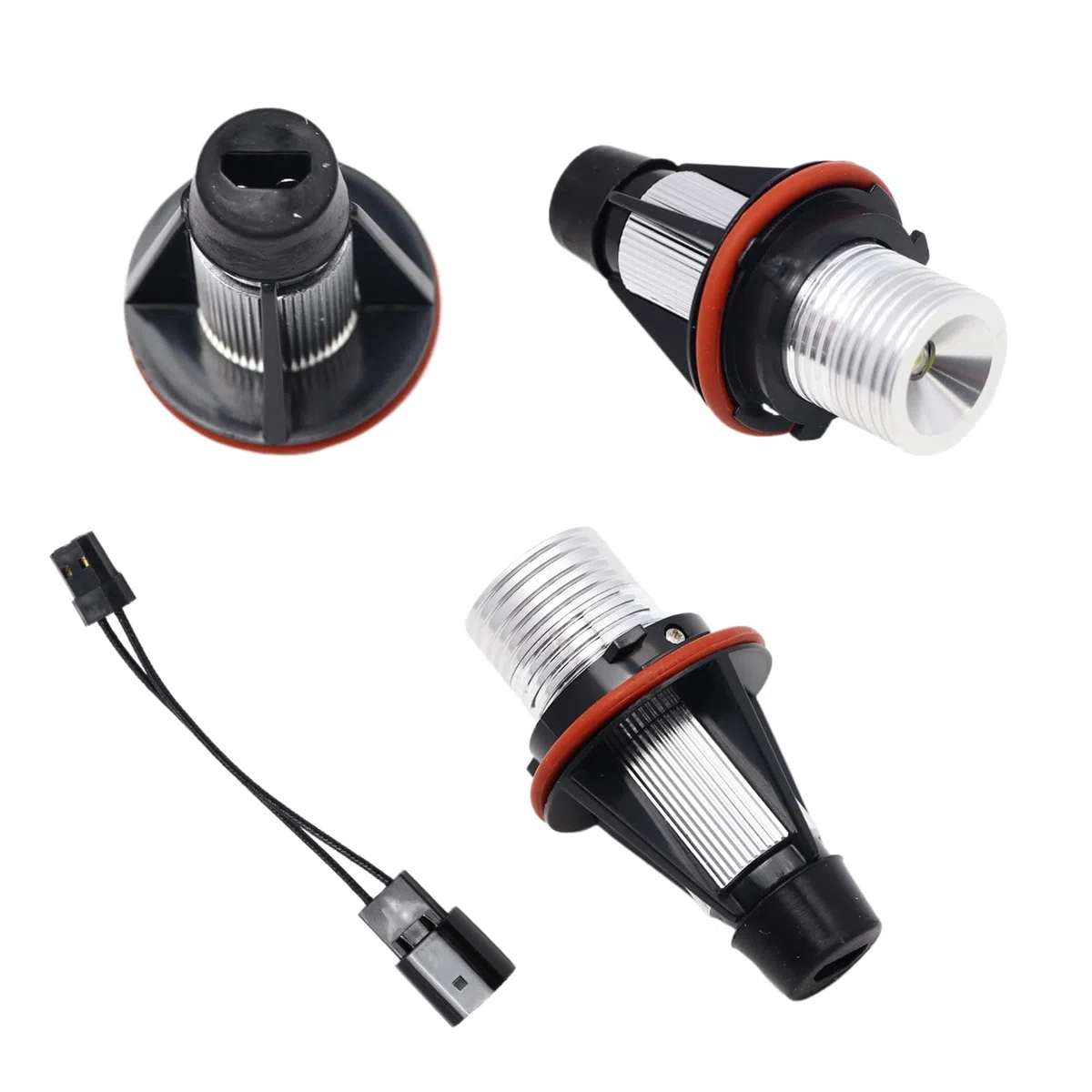 Confezione da 2 fari anteriori Angel Eye, compatibili con E39 E53 E60 E61 E63 E64 E65 E66 E87 6000K 7000K bianco xeno