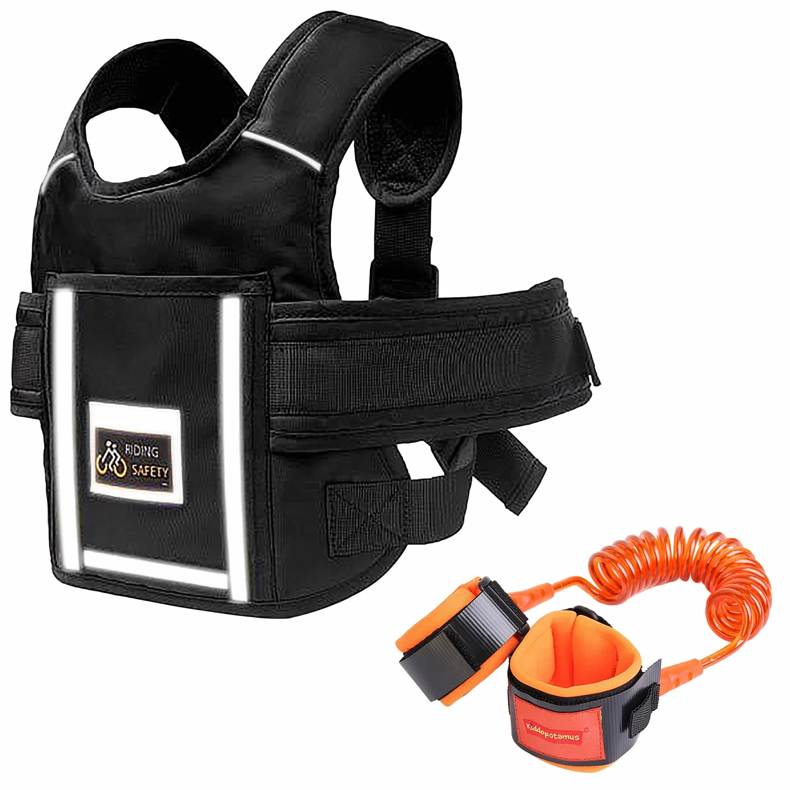 Nizirioo Cintura Di Sicurezza Per Moto Per Bambini, Regolabile Confortevole Cintura Di Protezione, Bambini Cintura Sicurezza Per Moto Con Materiale Riflettente Adatto Per 2-13 Anni (Nero)