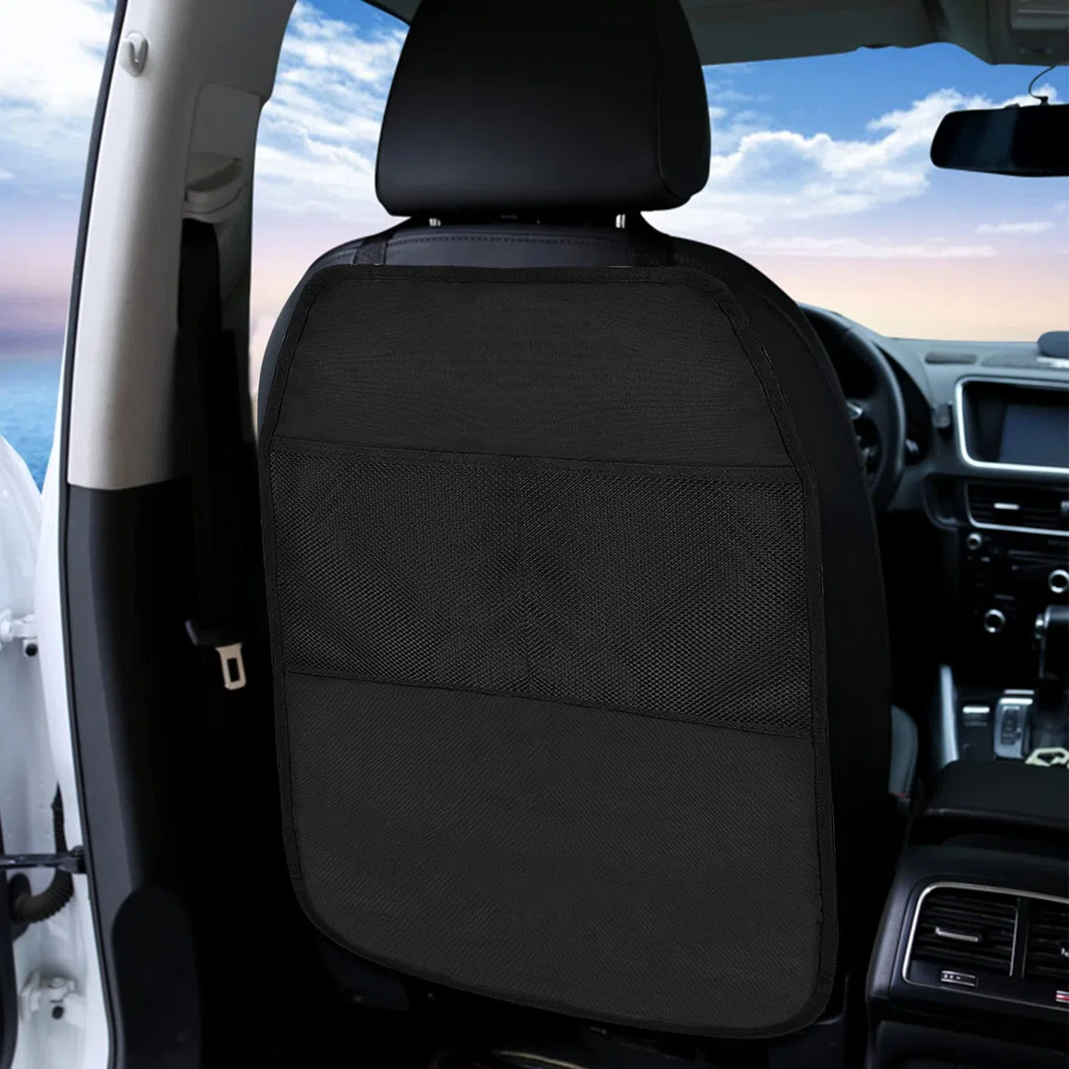 2 Pezzi Protezioni per Sedile Posteriore Auto, Organizer con 2 Tasche Kick Mats per Mantenere l'Auto Pulita e Ordinata