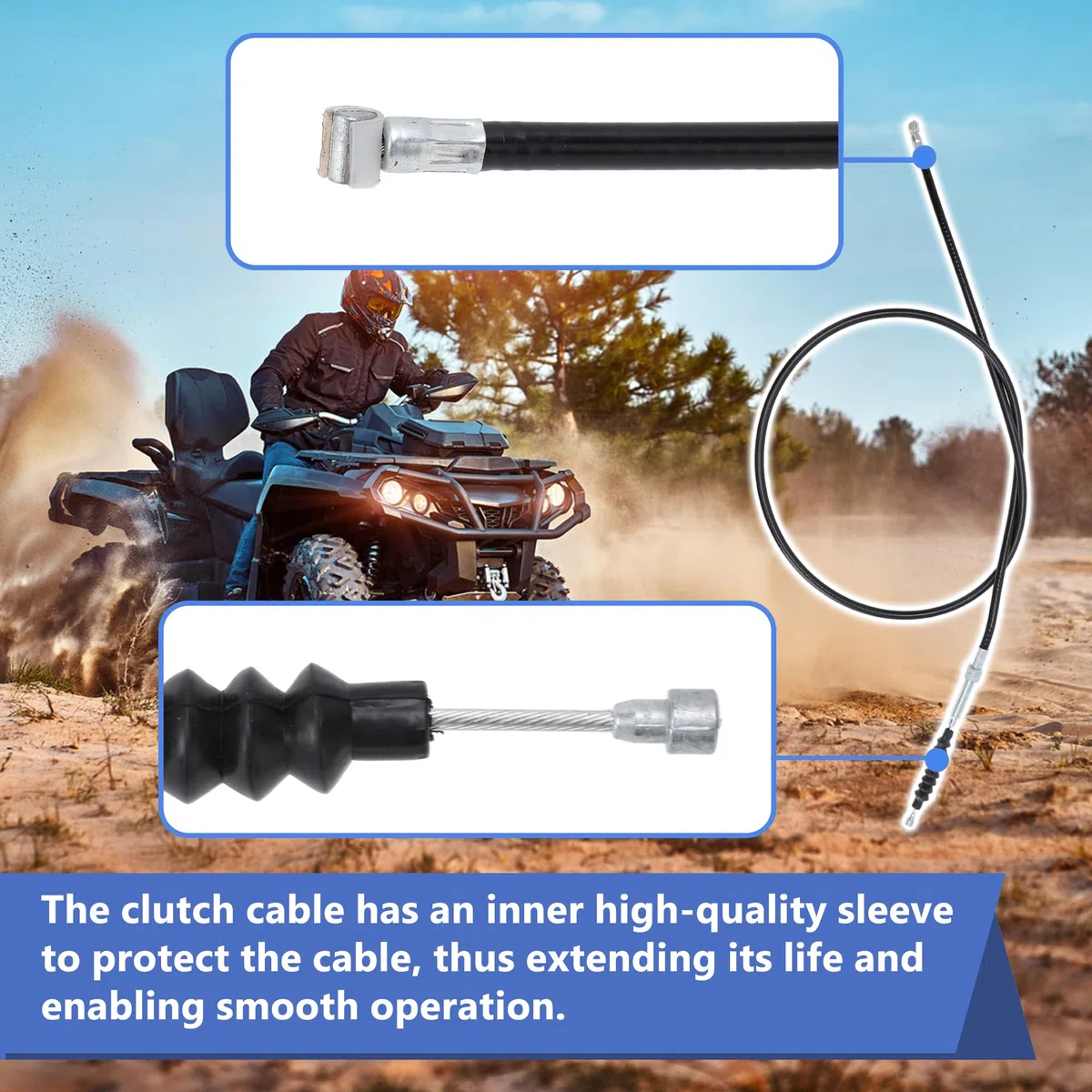 Cavo frizione PVC plastica universale per 150cc 200cc 250cc Dirt Bikes & Scooter, cavo frizione per moto 125cc, 50cc, 1E+1 cm, ISO, Ausiliare