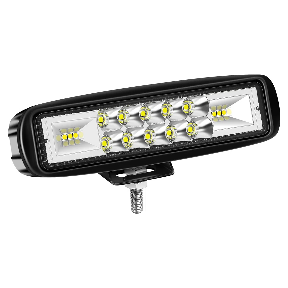 Willpower 1pc 6'' 24W Faro da Lavoro Led 12V 24V Slim Faretto Led IP67 Impermeabile 6000K Bianco Fendinebbia Barra Luci per Fuoristrada Trattore Camion Off Road Auto Moto 4x4 4WD