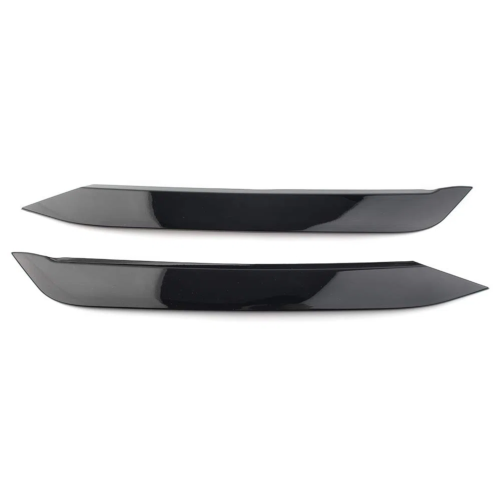 2 pezzi faro for auto lampada sopracciglio palpebra modanatura ABS copertura del coperchio, for VW, for POLO, 2019 2020, nero lucido Adesivi per lampade auto