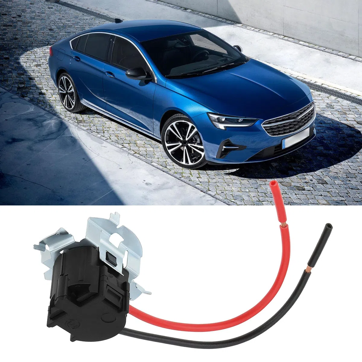 2 adattatori per lampadine alogene H7 per auto, con attacco di base, adatto per lampadine alogene H7 a LED HID (lunghezza della linea 18 cm)