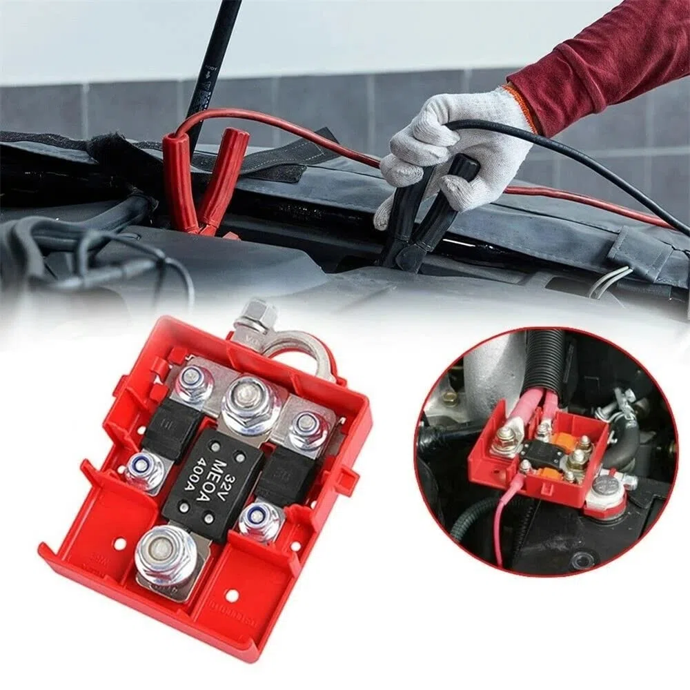 Scatola di fusibili batteria distribuzione morsetto connettori, 32V 400A auto sgancio rapido fusibile connettore della batteria per caravan camper barca camion