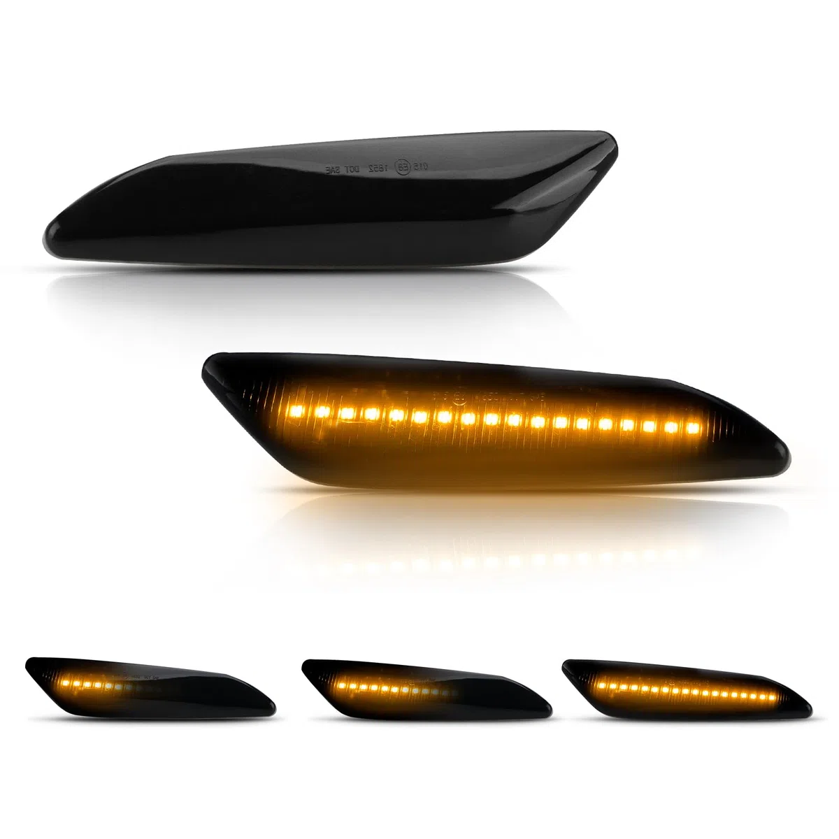 D-Lumina Indicatore di direzione a LED per Alfa Romeo 156 147 / Sportwagon156/Lancia Ypsilon/Lancia Delta MK3/Fia-t Tipo/C.hry-sler Ypsilon (Nero)