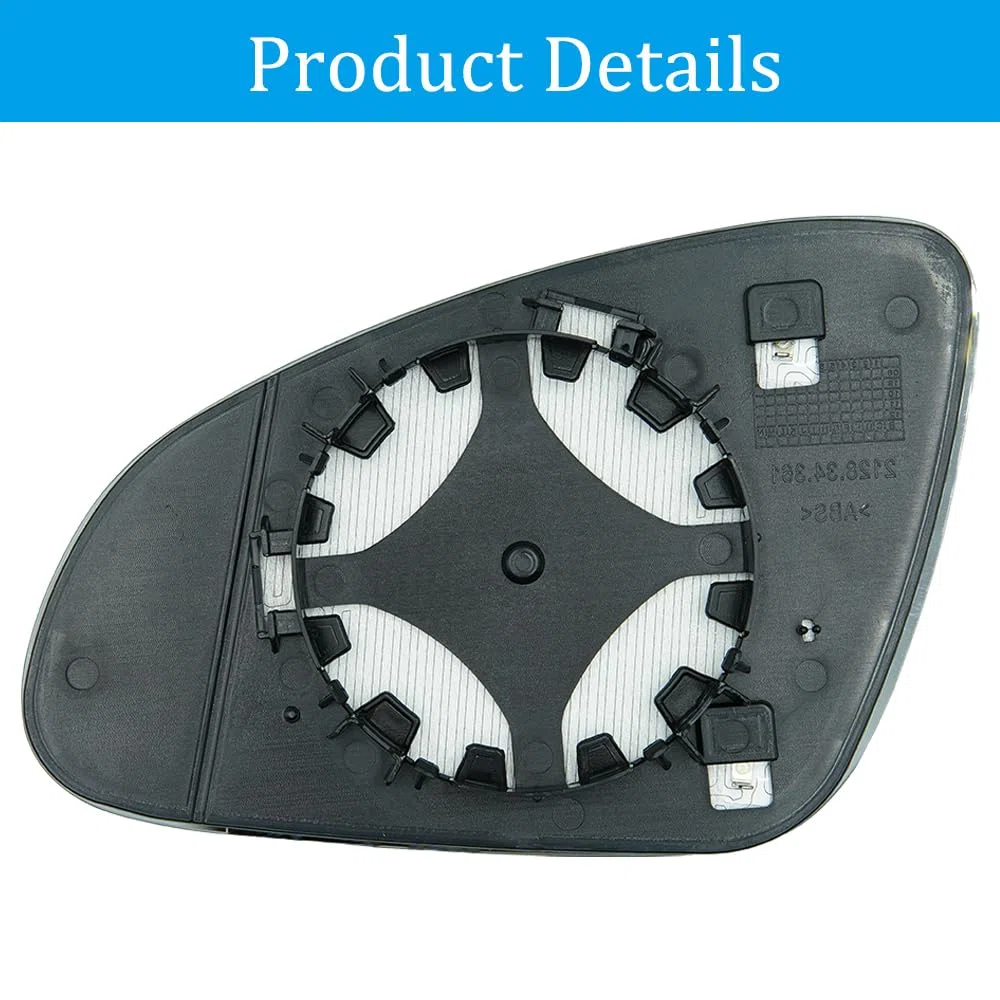 Vetro Specchietto Retrovisore Destro, Vetro Specchio Retrovisore Esterno Auto Compatibile con Opel Astra J 2009-2015