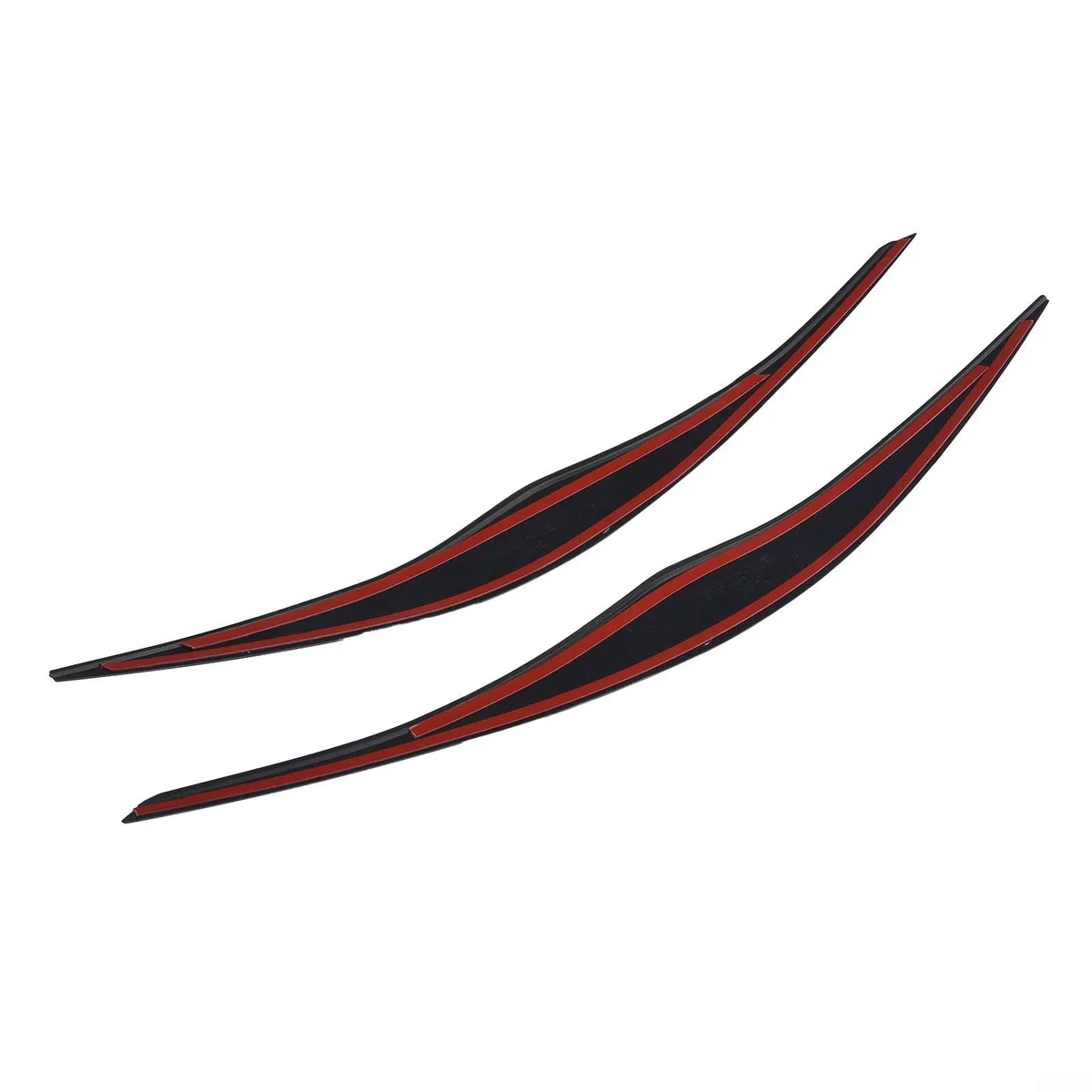 2 coperture per palpebre per fari anteriori per BMW Serie 3 E90 E91 2005 2011, in plastica, pre e compatibili, non richiedono fori o tagli (nero)