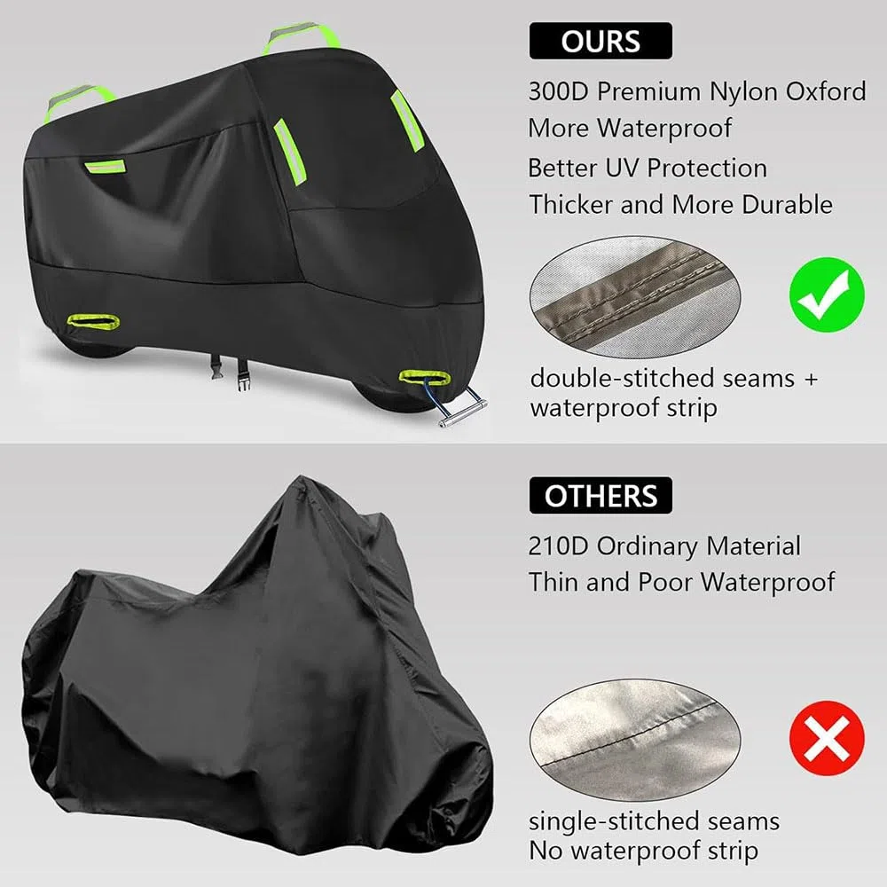 Telo Coprimoto per CFMOTO 450MT 450 MT 450 CF MT450 2024 2025 Traspirante Antipolvere Rain Cover Anti UV Teli Moto Esterno Garage Accessori,Greenstyle