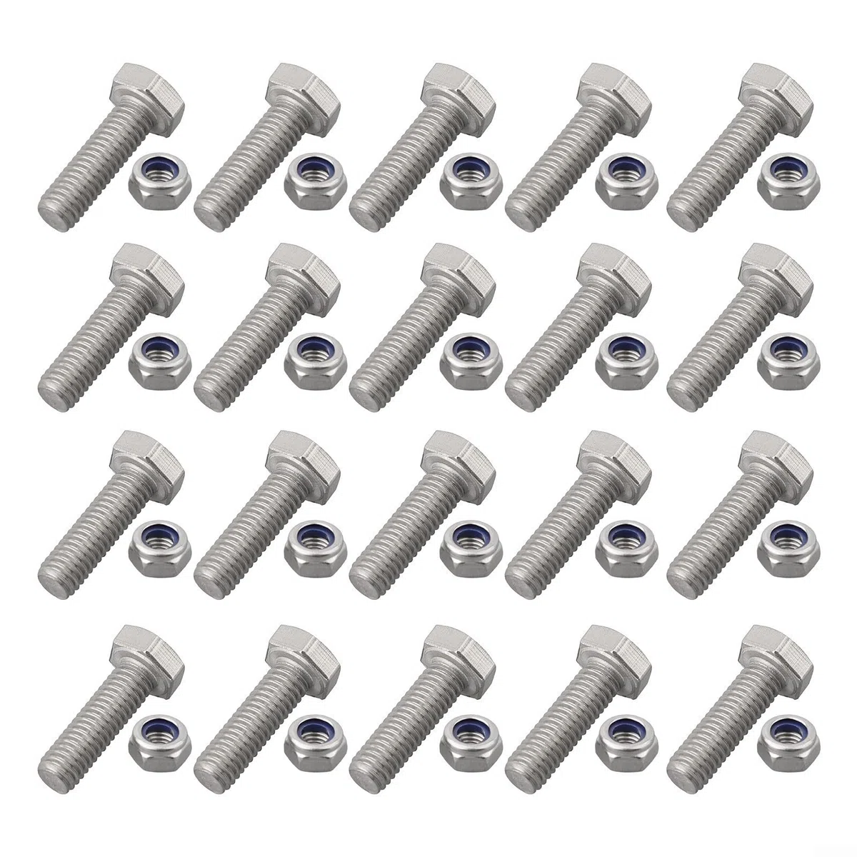Set di 20 bulloni a coclea e dadi per Honda Snowblower HS1132 HS624 HS828 HS928 HS724, perno di sicurezza di ricambio