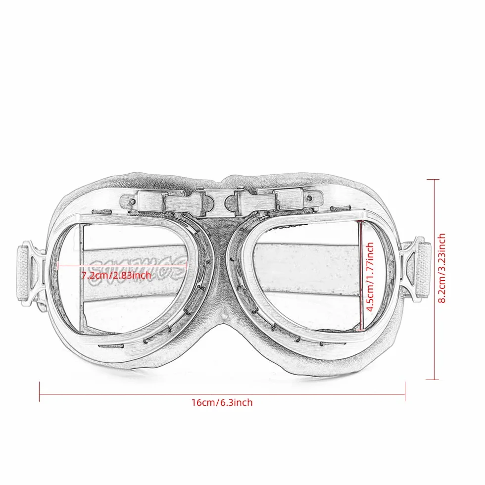 Occhiali Moto Retro Antivento Antisabbia per Moto Cafe Racer ATV Occhiali da Vista
