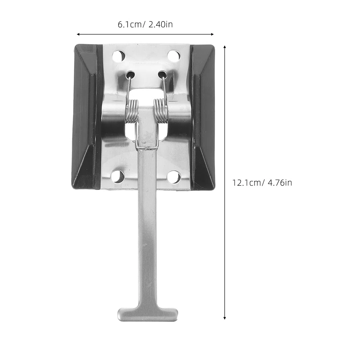 Chiusura a scatto in acciaio inox per portellone di rimorchio - Chiusura a T per rimorchi chiusi, rimessaggio camper e portelli di barche - Supporto per portellone di camper resistente alle