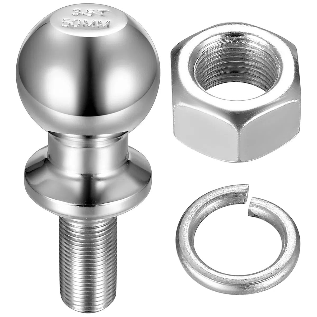 Palla Gancio Traino A Sfera per Trattore, 50 mm 3,5 T Sfera di Attacco per Rimorchio, Bullone da Ø22 mm Testa Sferica Gancio Traino, Sfera Palla per Gancio di Traino per Rimorchio a Sfera