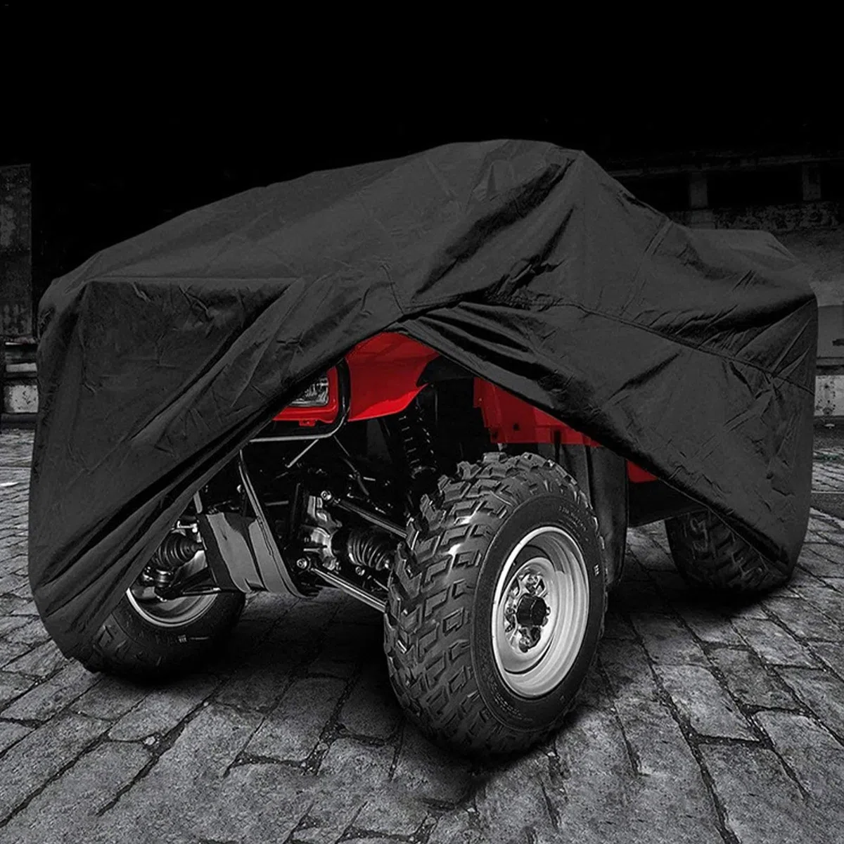 Generic Copertura ATV Anti-UV Impermeabile UPF50+ per ATV, Nero, M (145x85x98 cm)