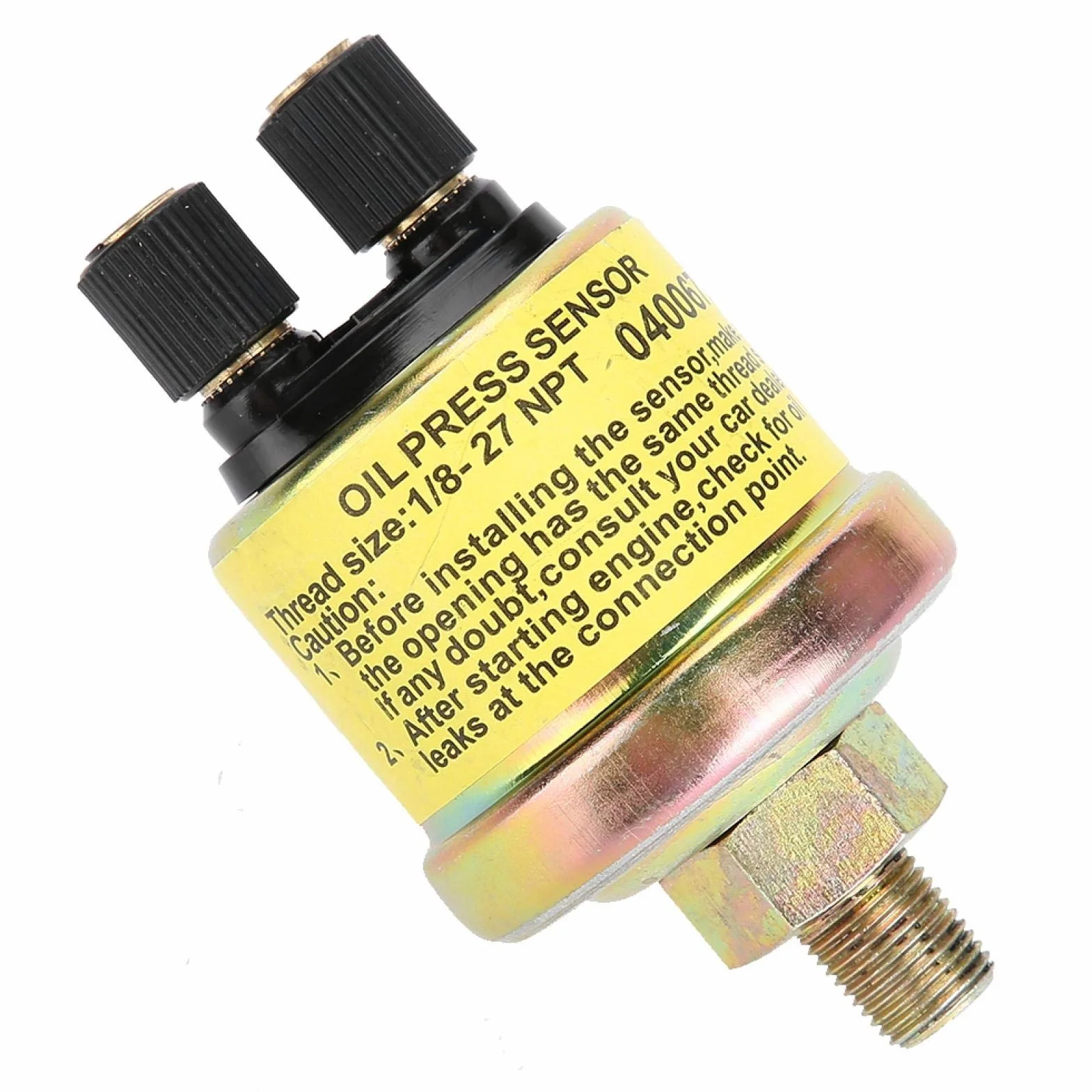 Yosoo Sensore di Pressione Olio Universale, 1/8 NPT, Ricambio per Manometro Motore