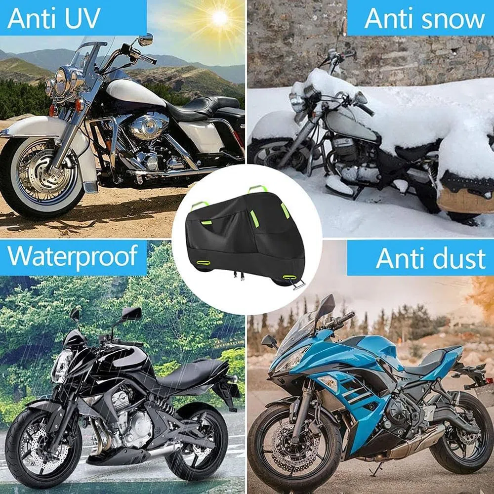 Telo Coprimoto per CFMOTO 450MT 450 MT 450 CF MT450 2024 2025 Traspirante Antipolvere Rain Cover Anti UV Teli Moto Esterno Garage Accessori,Greenstyle