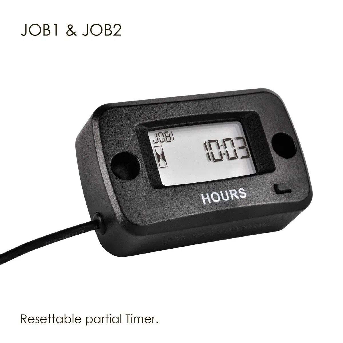 Jayron Digital LCD Contaore Impermeabile Motore a benzina Contaore Contatore Manutenzione Azzerabile Per Paramotori Motoseghe Generatori Rasaerba Marine Barche