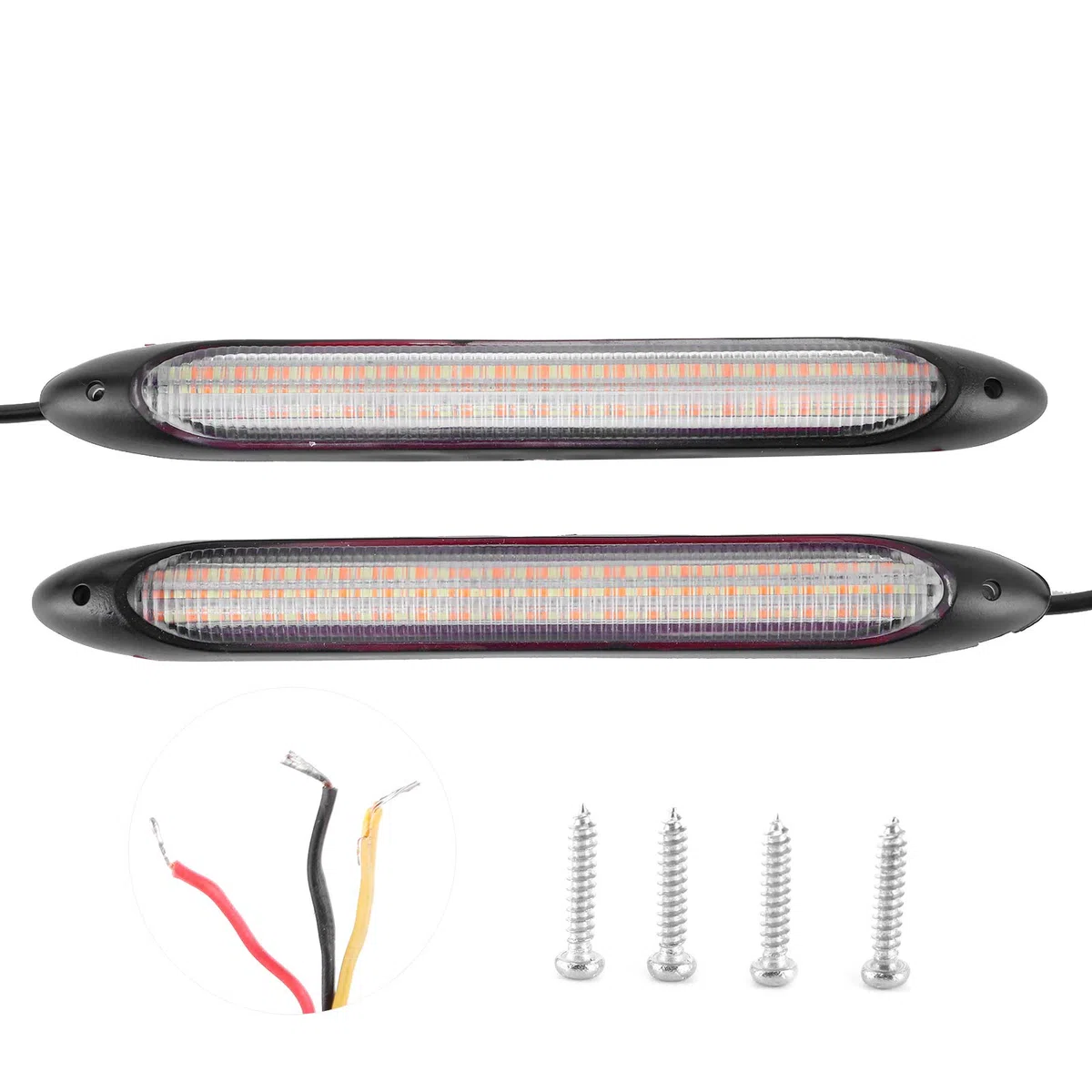 aqxreight Luci di Marcia Diurna a LED Universal Light Striscia Silicone Strip Ad Alta luminosità a Bassa Facile Installare 4 Dimensioni 3 Regolazioni per le Auto Camion SUV (15.5CM)