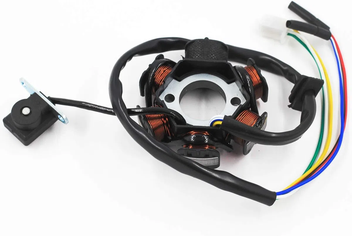 Trkimal Statore di accensione Magneto 5 fili AC 6 poli bobina per GY6 50cc 70cc 90cc 110cc 125cc ATV 4 Ruote Quad Pocket Bike 4