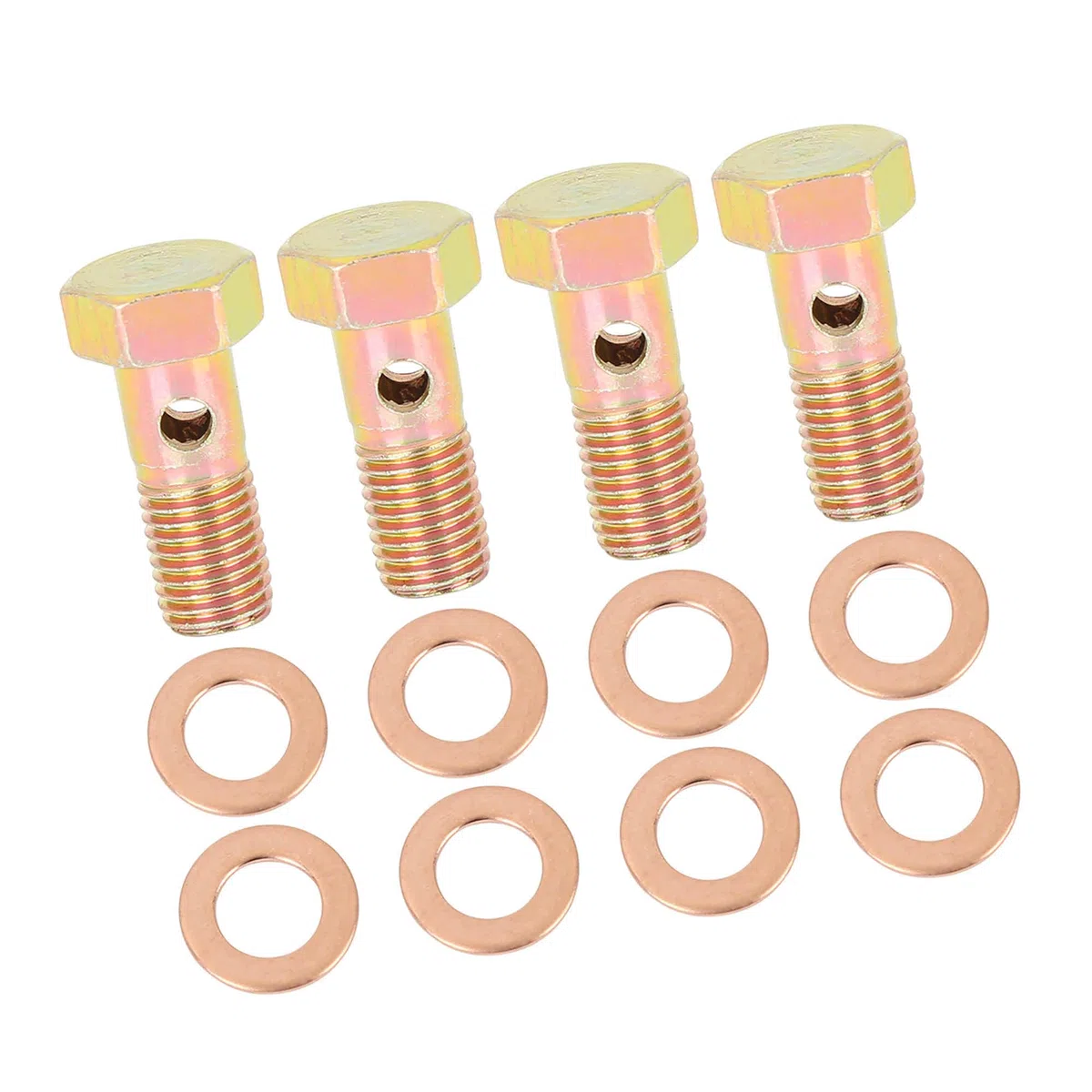 A ABSOPRO Bulloni Banjo Adattatori per Freni con Guarnizioni M8x1.0mm Metriche (Set di 4)