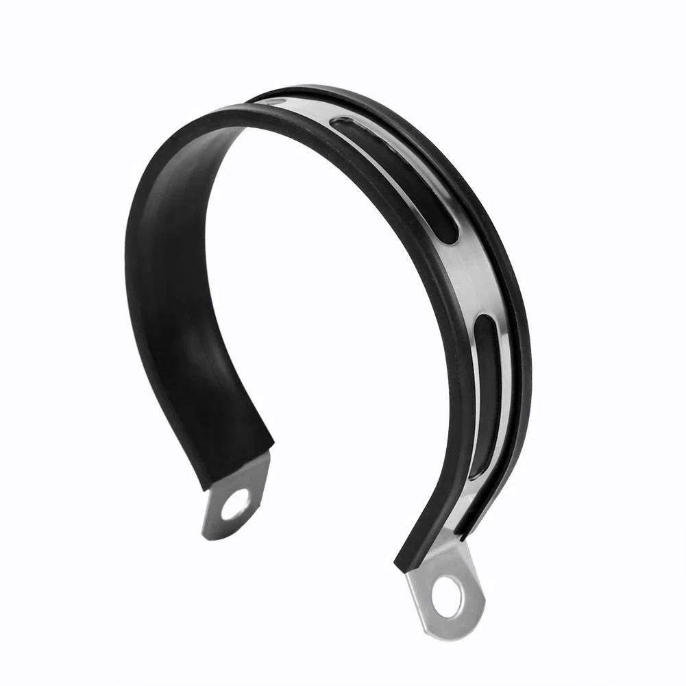 Jadeshay Staffa Marmitta Scarico,Universale Moto Fascetta Scarico Moto Tubo Semicircolare Silenziatore di Montaggio del Gancio Gomma Anello Supporto Scarico