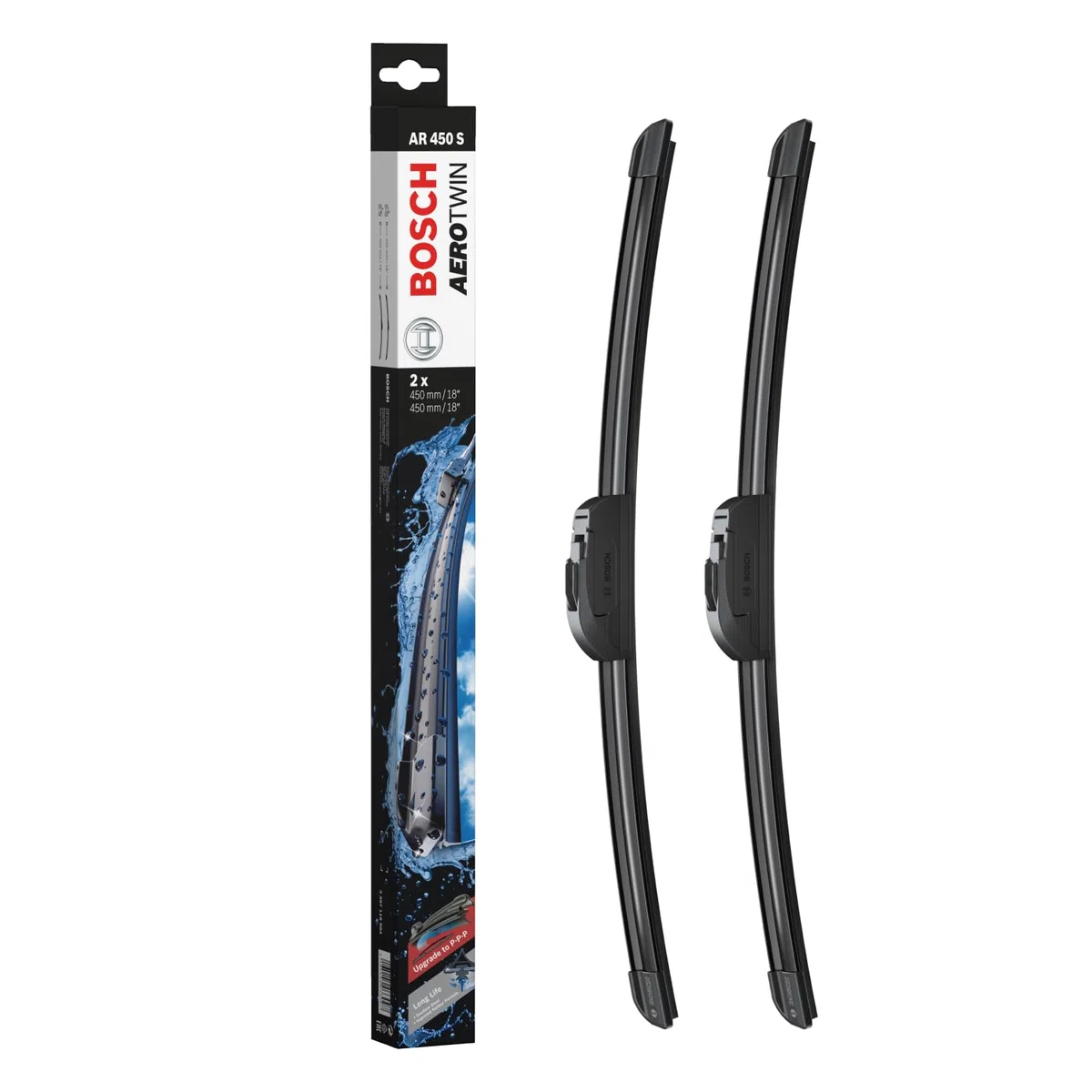 Tergicristalli Bosch Aerotwin AR450S, Lunghezza 450mm/450mm, 1 set per parabrezza anteriore