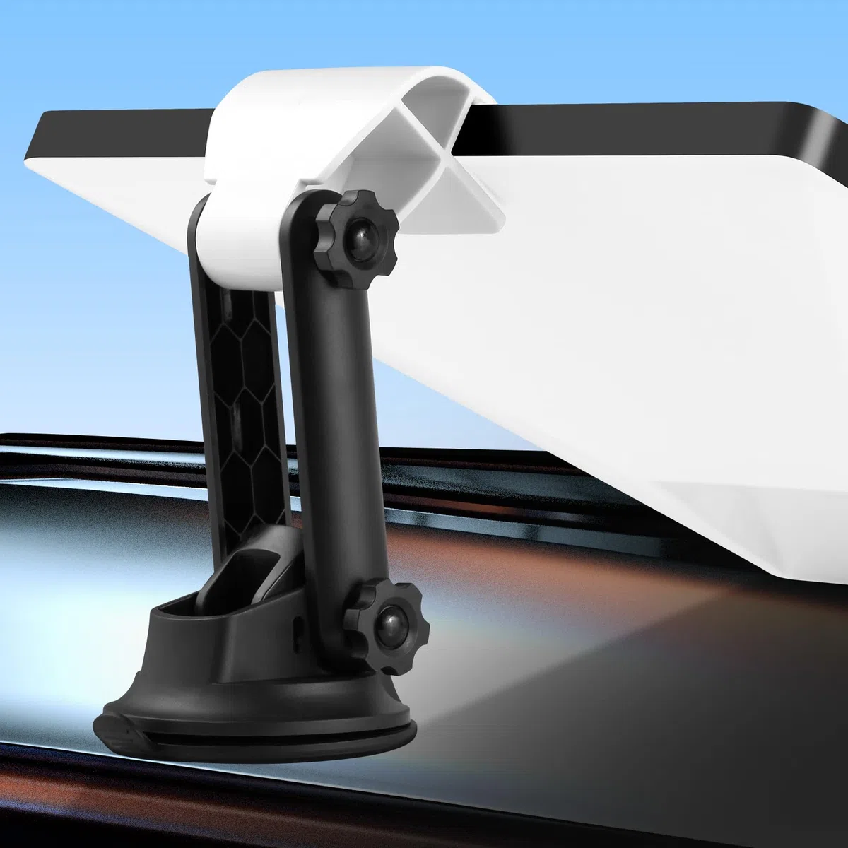 TuoBak's Starlink Mini Supporto per auto per cruscotto - Supporto a ventosa regolabile con base adesiva per un'installazione sicura e stabile