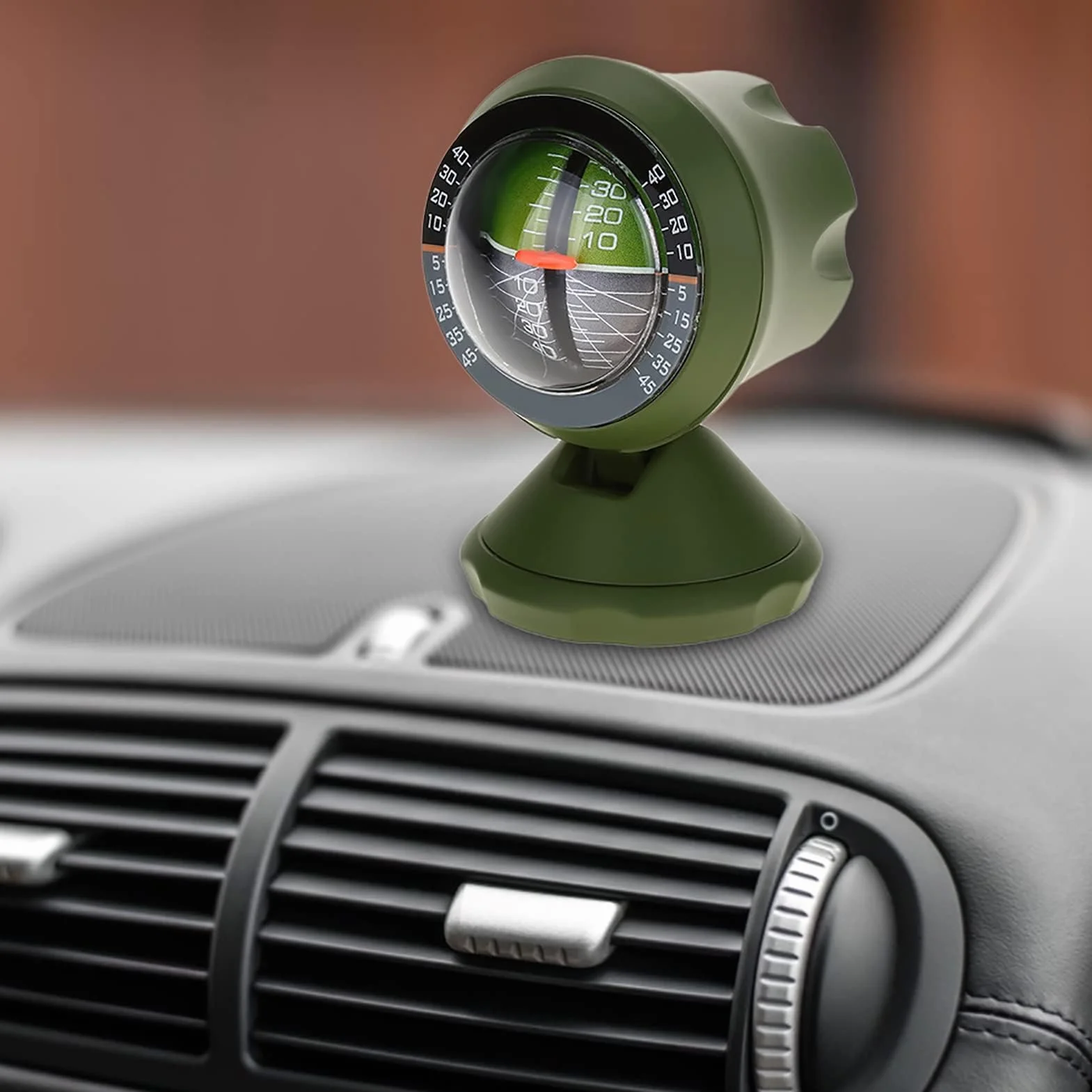 Inclinometro per Auto Multifunzione Bussola a Sfera per Auto Livellostato Veicolo Clinometro Cruscotto Bussola per Auto Barca
