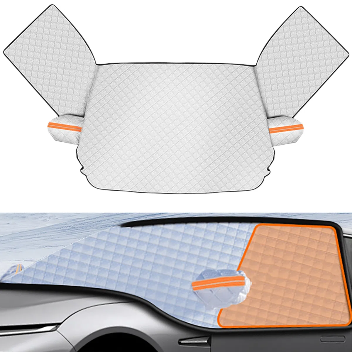 Copertura per Parabrezza Parasole Auto - 1 Pezzo, Argento, Coprisole Autos Parabrezzaer, Adatto per Berlina, Pieghevole, Protezione uv, Protezione Neve,Gelo, Protezione Polvere