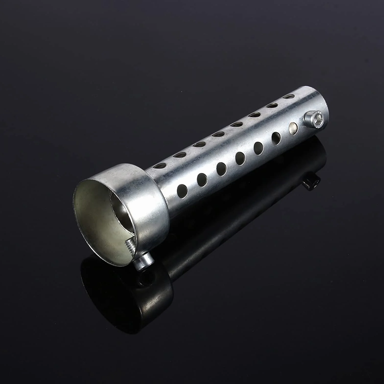 KIMISS Scarico moto universale DB Killer Silenziatore Silenziatore Inserto deflettore (Argento) (42mm)