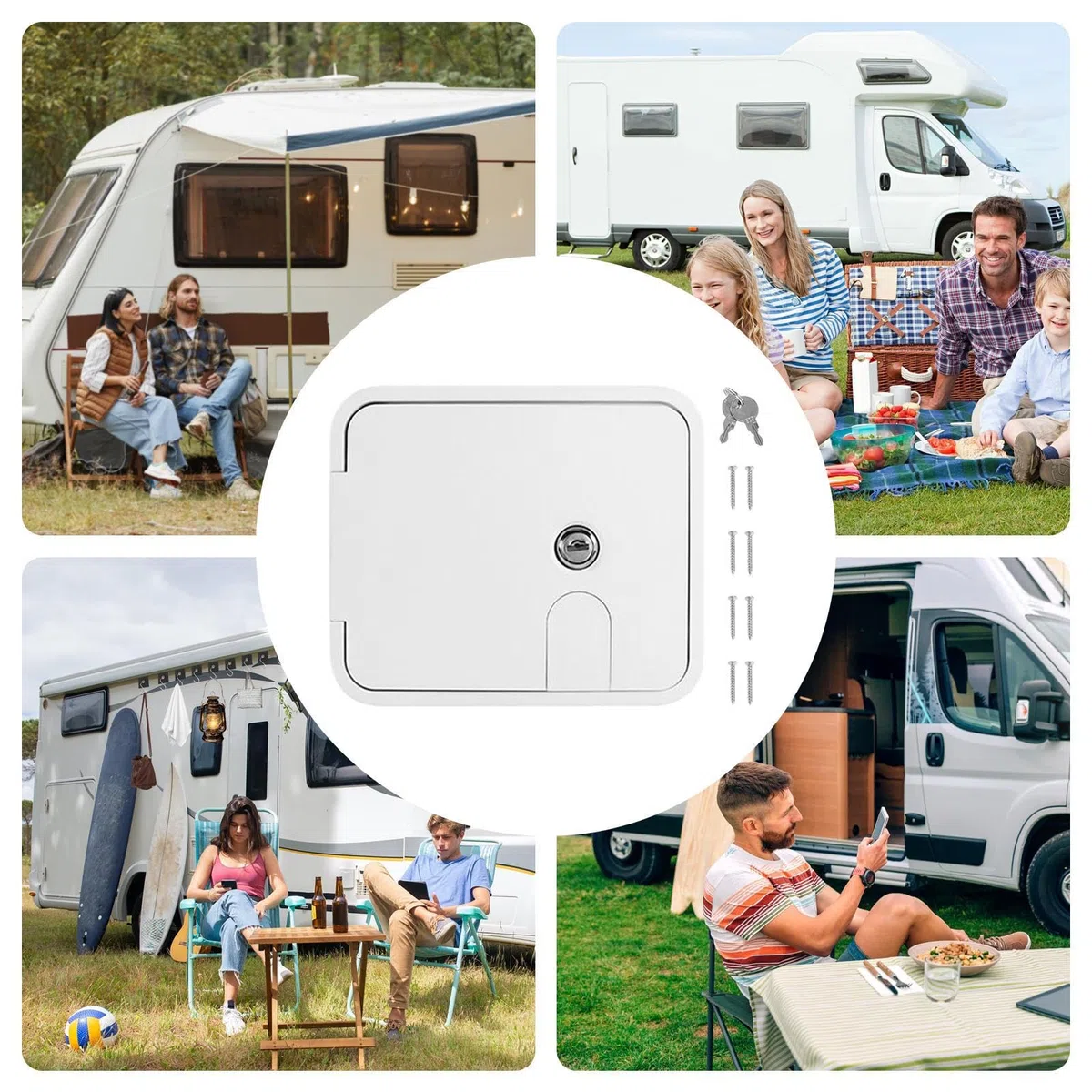Portello Camper - Sportello Accesso | Materiale ABS Vano Esterno | Porta Di Ispezione Resistente Alla Ruggine Per Gavone, Chiusura Sicura, Ideale Per Rimorchio E Caravan Professionali