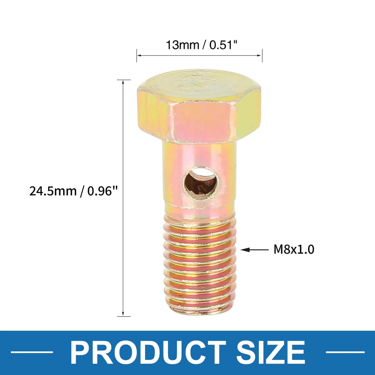 A ABSOPRO Bulloni Banjo Adattatori per Freni con Guarnizioni M8x1.0mm Metriche (Set di 4)