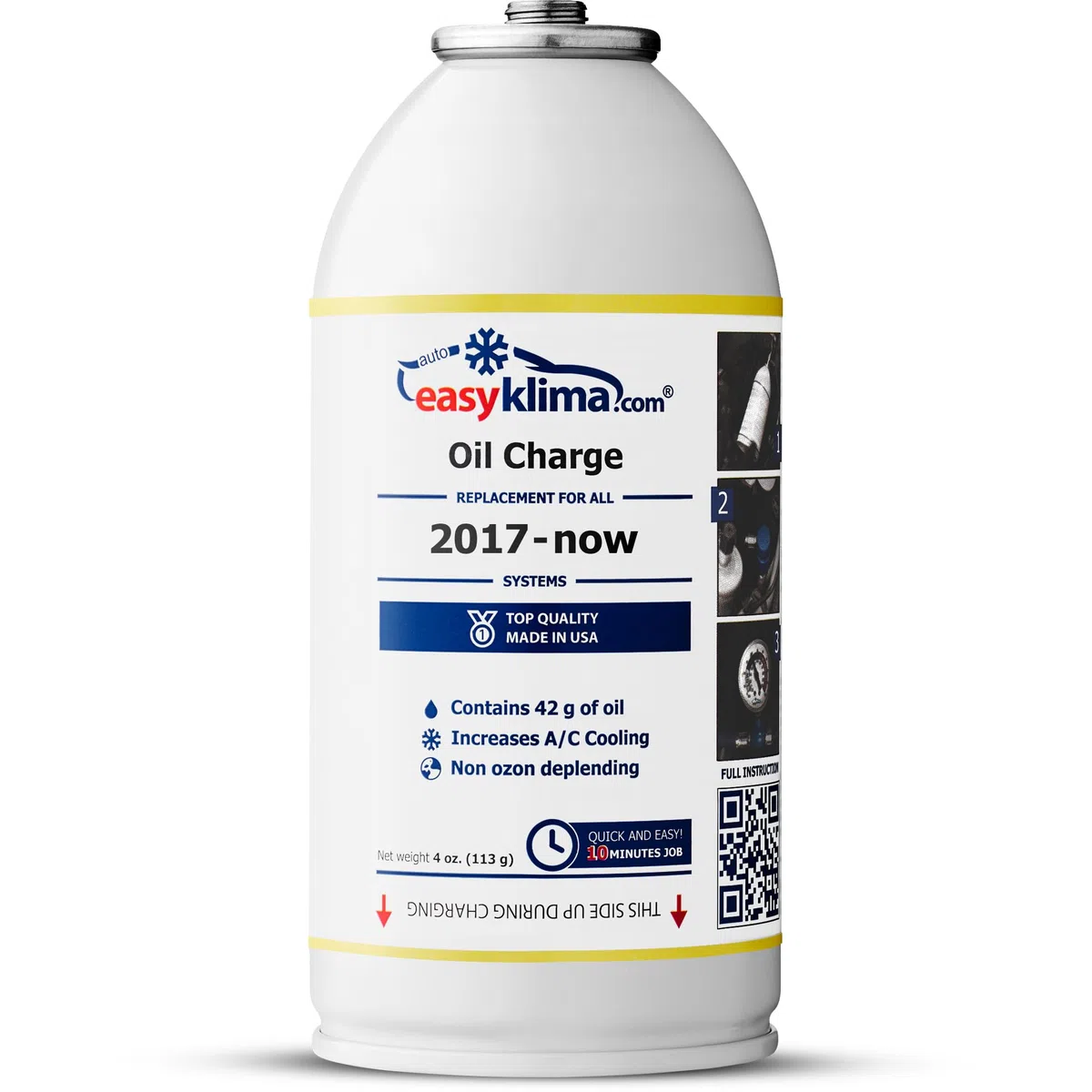auto easy klima EasyKlima - Riempimento d'olio dei condizionatori - Lubrificazione aggiuntiva dei compressori dell'Aria condizionata - Kit Fai-da-Te Efficace ed efficiente per Il 2017 - Oggi