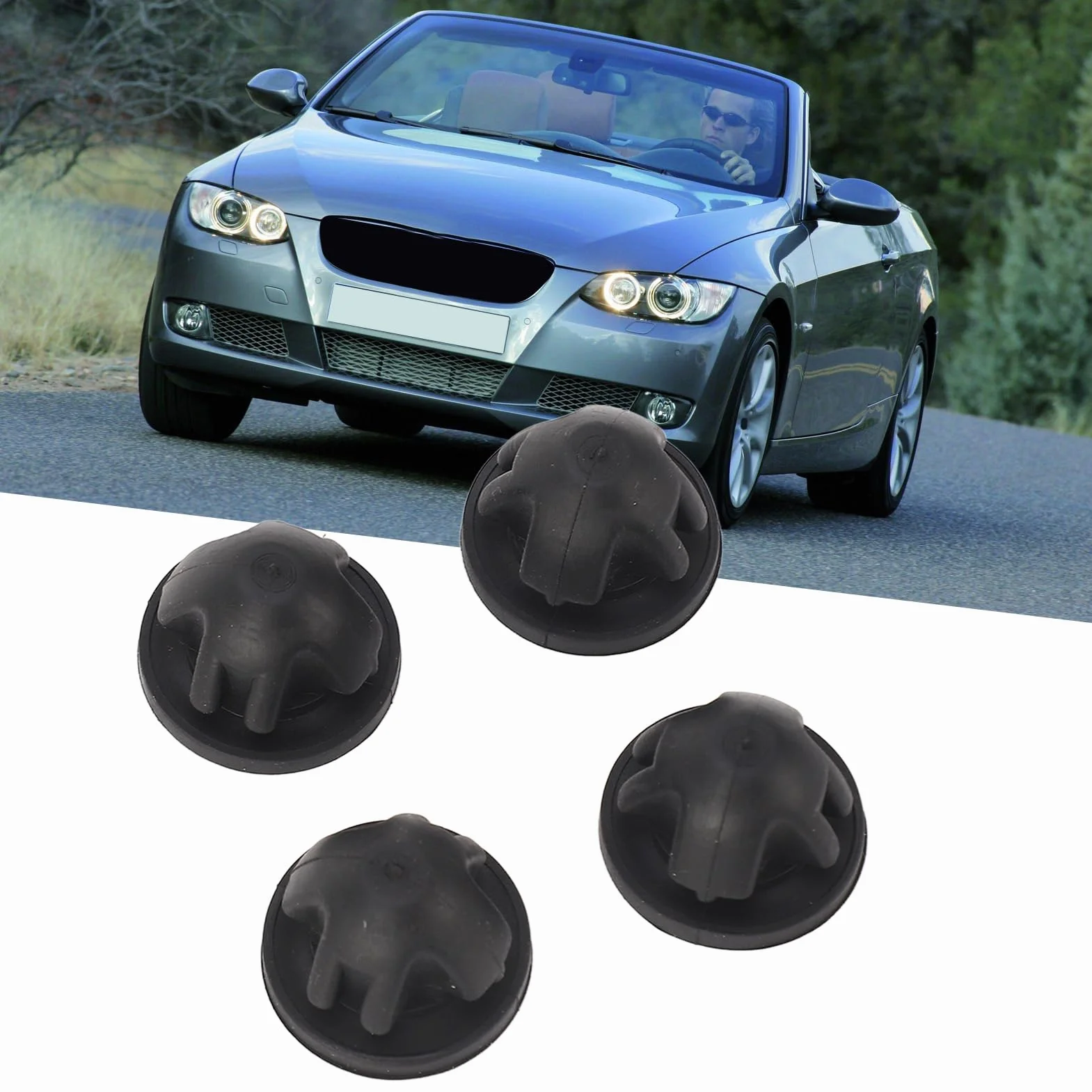 4 Pezzi Supporto Coprimotore 11127614138, Silentblock Gomma per BMWSerie 1 2 3 4 5 X1 X3 X5 MINI