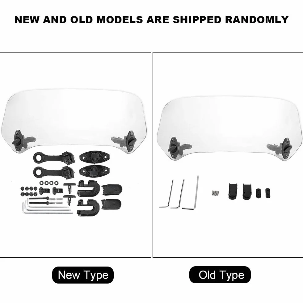 Parabrezza Moto Regolabile Spoiler Deflettore Trasparente Accessorio Universale per Moto con Regolazione Precisa e Protezione dal
