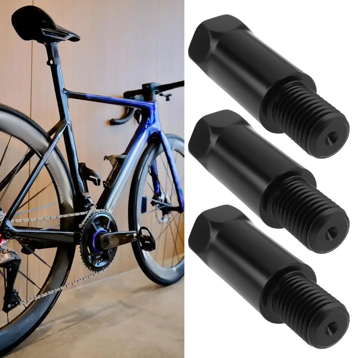 SG Store 4 Pezzi M10x1,25 Rialzi Per Motocicletta Estensione Specchietti 43 Mm Adattatore Per Specchietti Regolazione Altezza Filettatura Sinistra