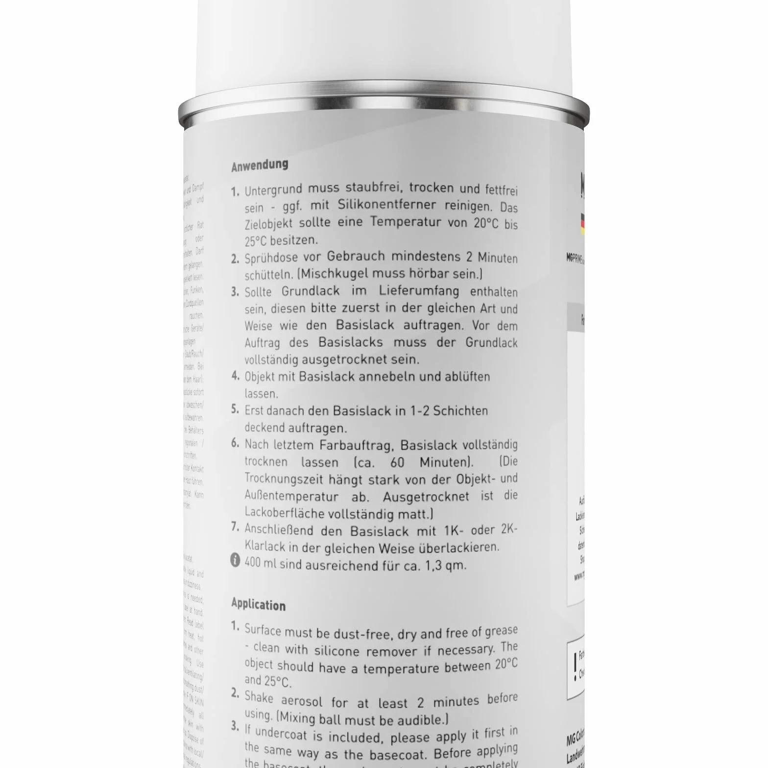 MG PRIME Vernice per auto Bomboletta spray per Piaggio 333/A / XV7 XV Verde Army Opaco/Grün Matt Bomboletta a spruzzo di vernice di base da 400ml