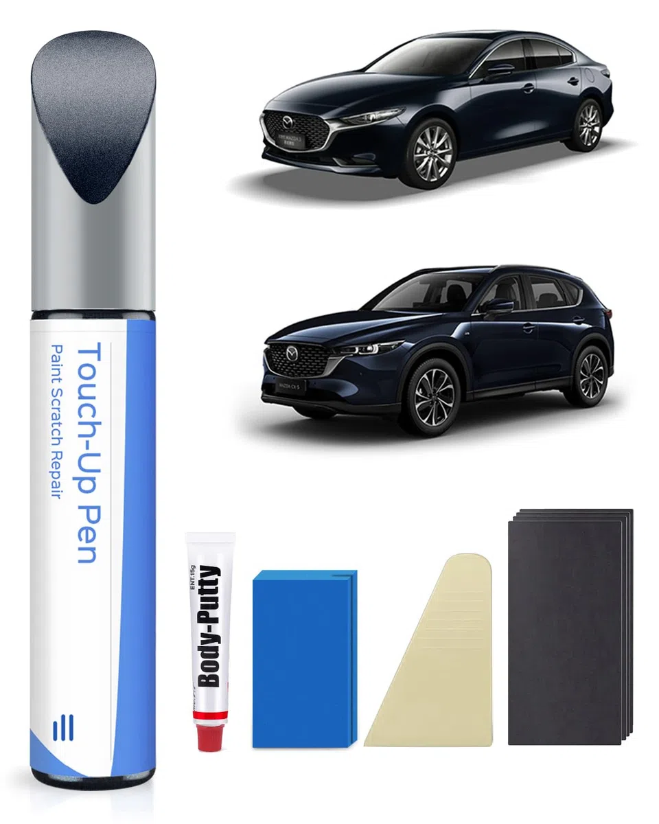 42M Deep Crystal Blue Pearl - Kit di penna per Mazda – Corrispondenza esatta per chip e graffi