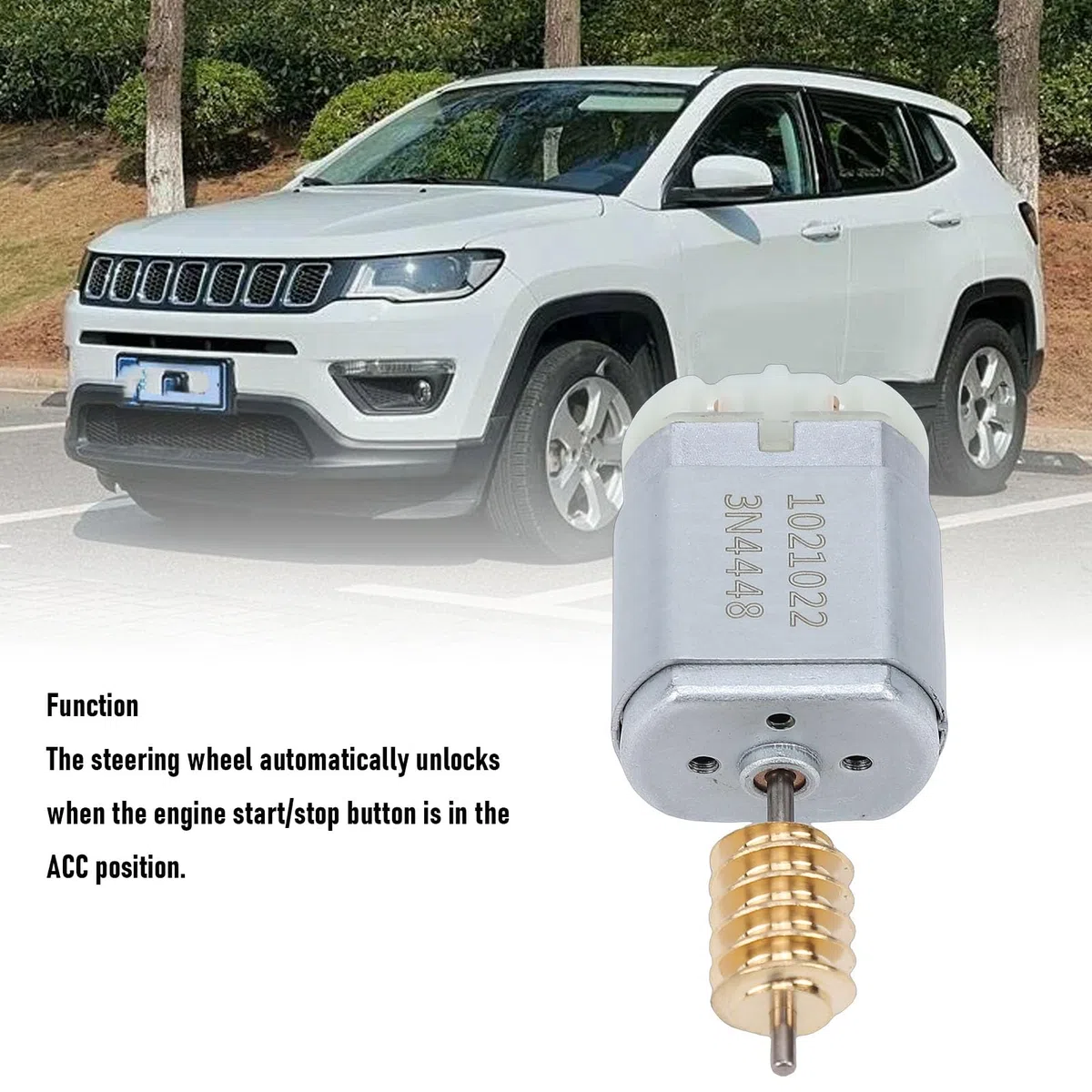 Yctze ESL ELV Motore Bloccaggio Piantone Sterzo Potente Ricambio per Limited Renegade Cherokee 5 con Codice OEM 1021022 3N4448