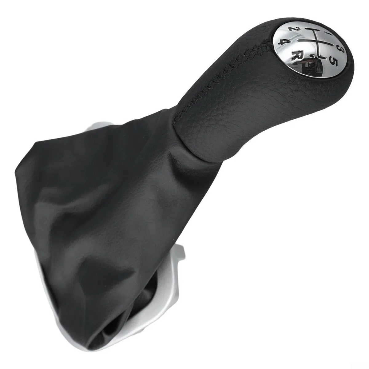 Per Renault Per Clio 3 Pomello Del Cambio Manuale Per Clio III, 8200079112 Parte Di Ricambio, Pelle Avvolto Pomello Del Cambio, Ingranaggio In Plastica Nera, 2005 2006 2007