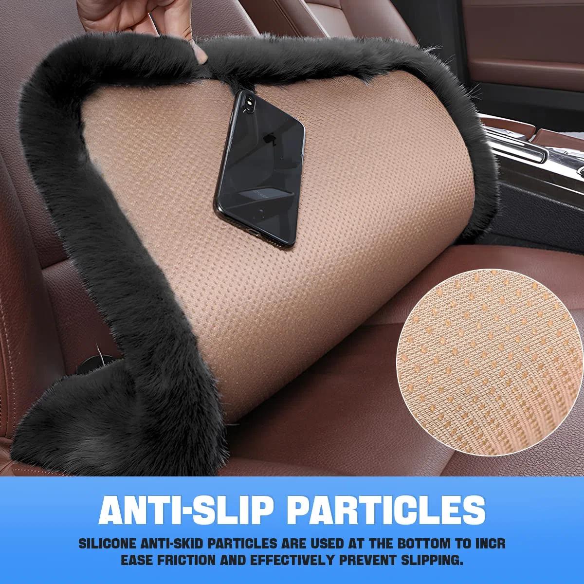 2 Pezzo Autos Anteriori Super Soft Confortevole Traspirante, Cuscino Sedile Auto Anteriore, Cuscinetti per Sedile Auto, Morbido e Traspirante, Antiscivolo, Ricambi Autos(Nero)