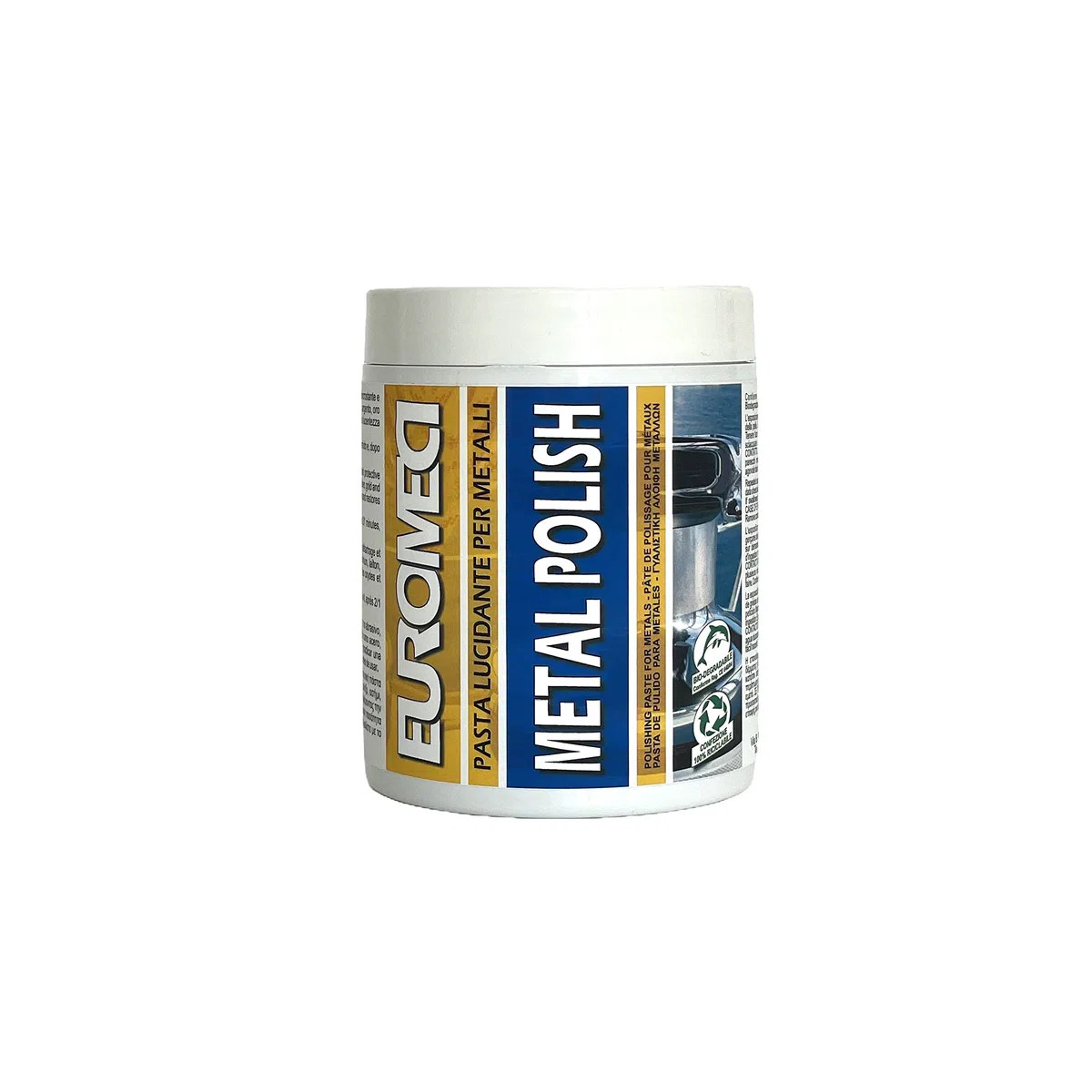 Metal Polish, Pasta lucidante per Metalli, 500 ml