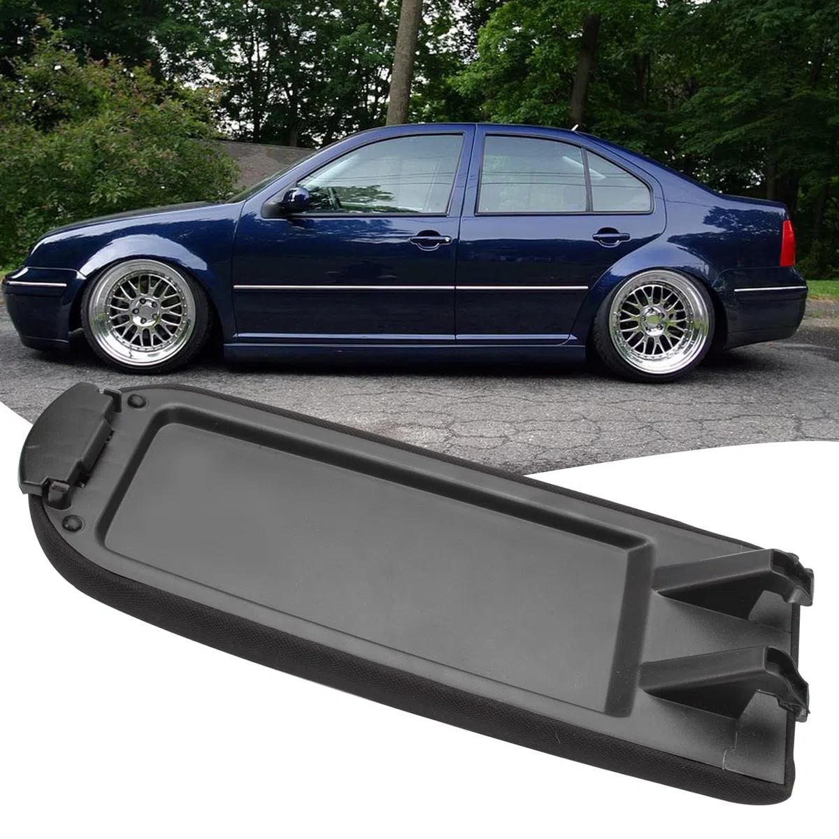 KASturbo Coperchio per Bracciolo Console Centralecompatibile con Jetta Bora Golf MK4 Polo Skoda Octavia Passat B5 nero Bracciolo In Tessuto Morbido nero