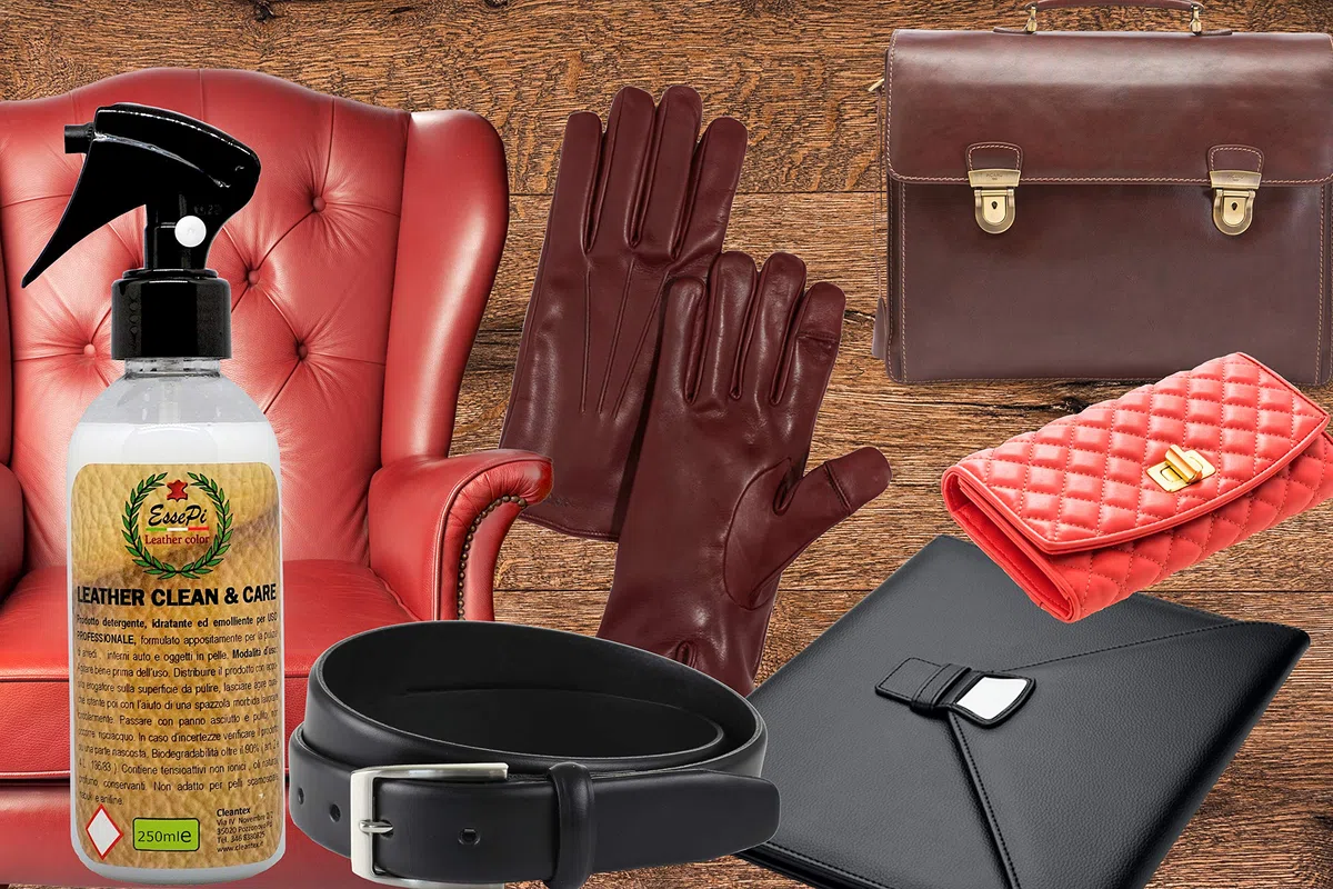 LEATHER CLEAN & CARE prodotto per pulizia divani in pelle, sedili auto in pelle e per tutti gli articoli in pelle. Pulisce, nutre e protegge, tutto in una sola passata. A base acquosa NO Toxic, 250 ml